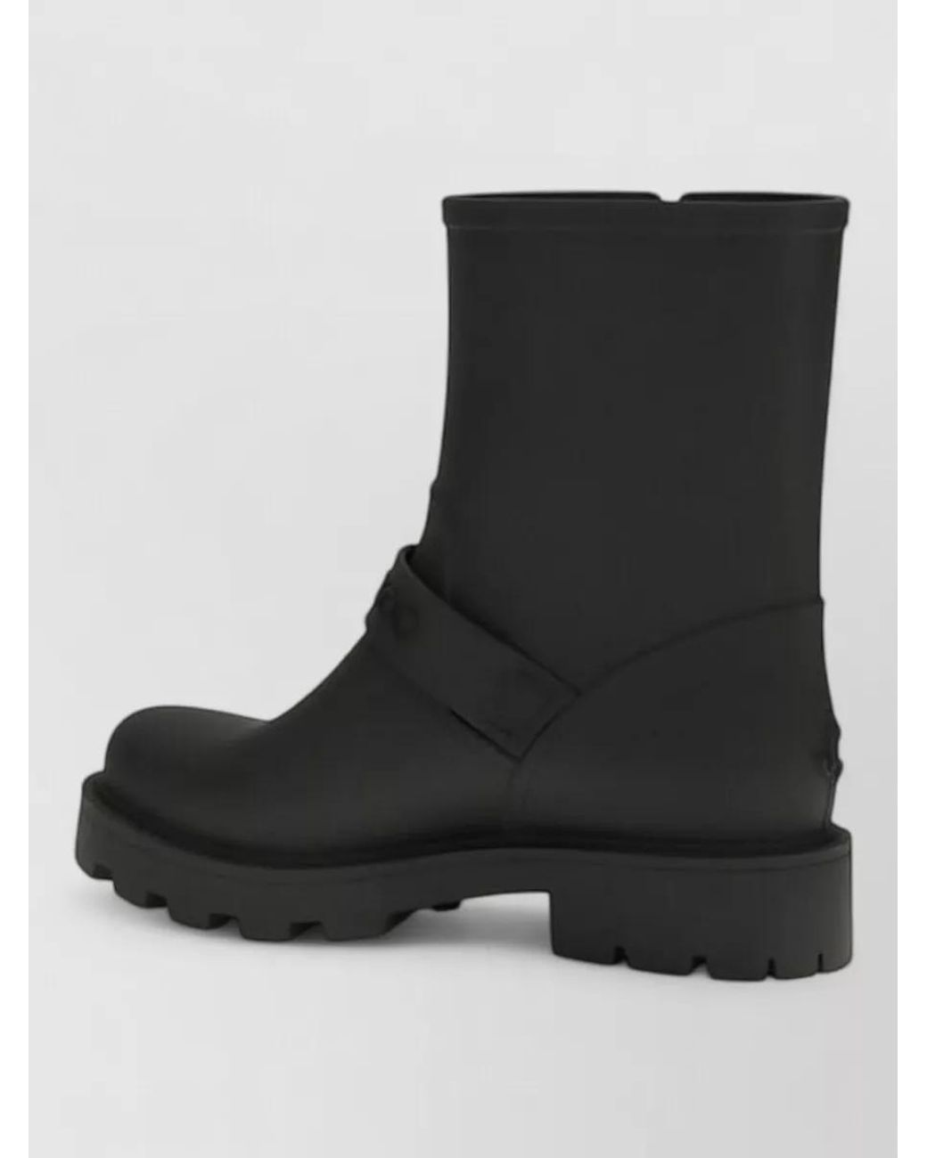 Jimmy Choo Black Polyurethane Rain Boots