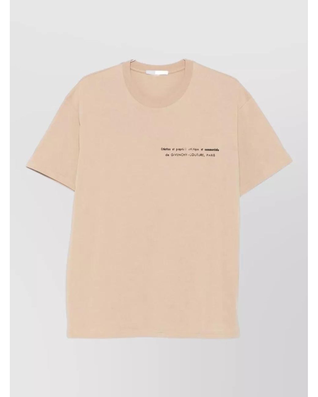 Givenchy Natural Cotton Short-Sleeve T-Shirt for men