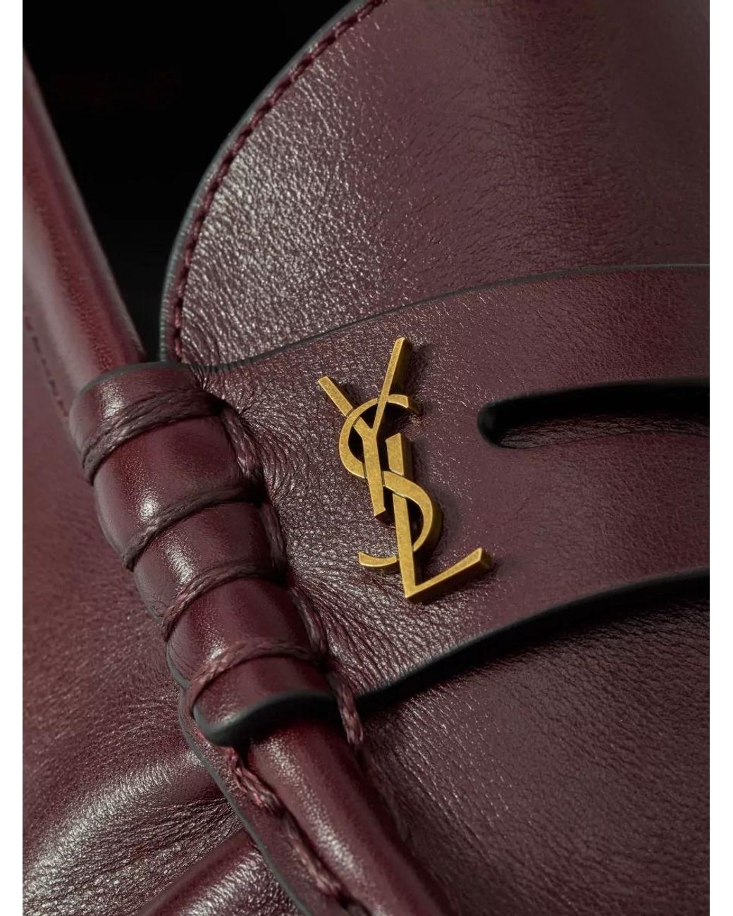 Saint Laurent Brown Leather Loafers for men