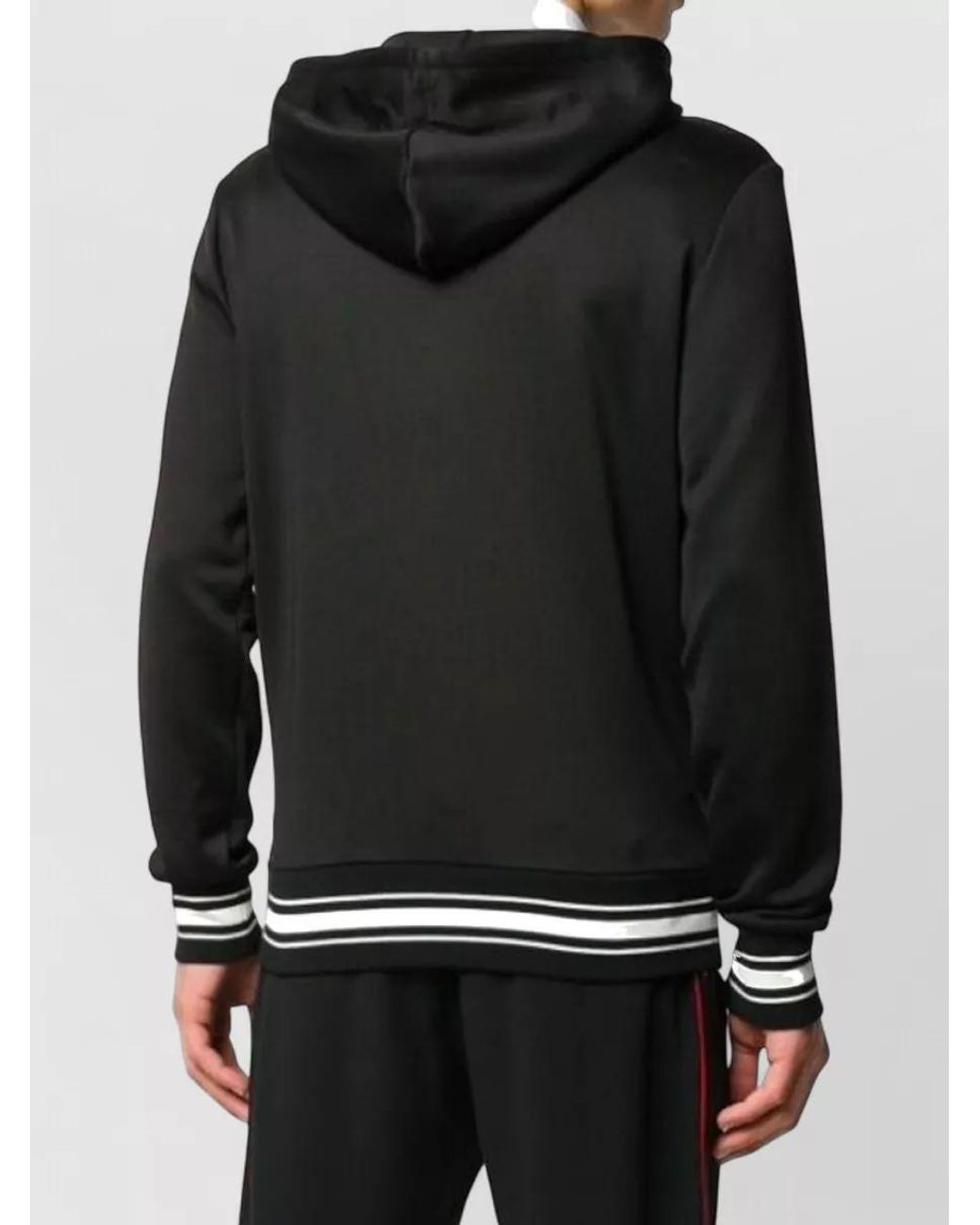 McQueen Black Cotton Hooded Jacket for men
