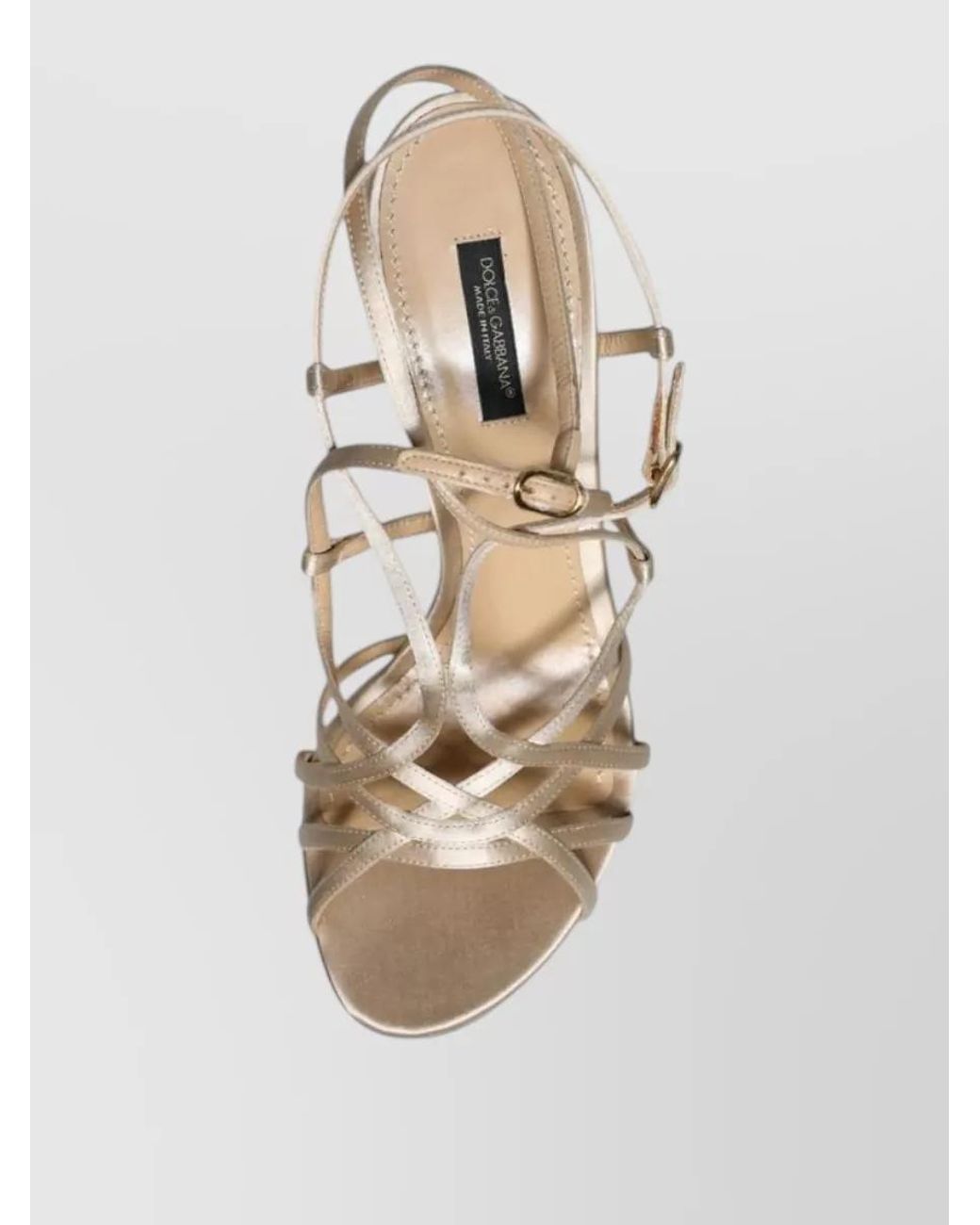 Dolce & Gabbana Natural Silk Satin Stiletto Sandals