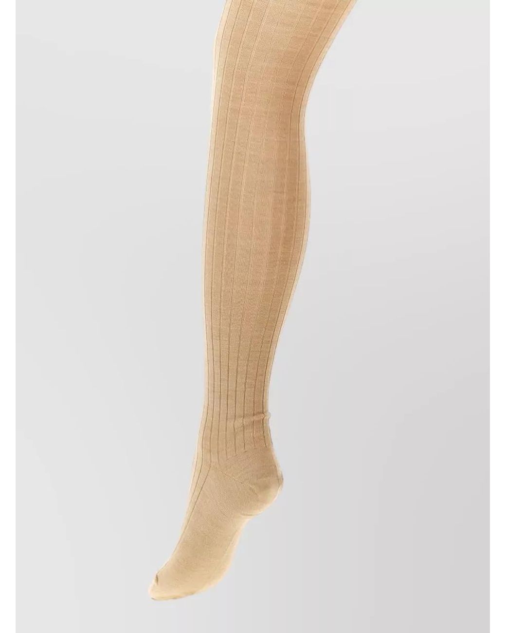 Jil Sander Natural Ribbed Tights