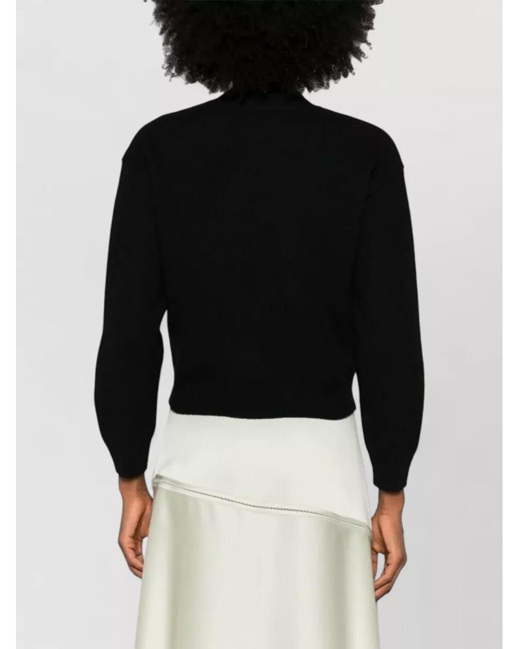 A.P.C. Black Merino Wool Ribbed Crew Neck Jumper