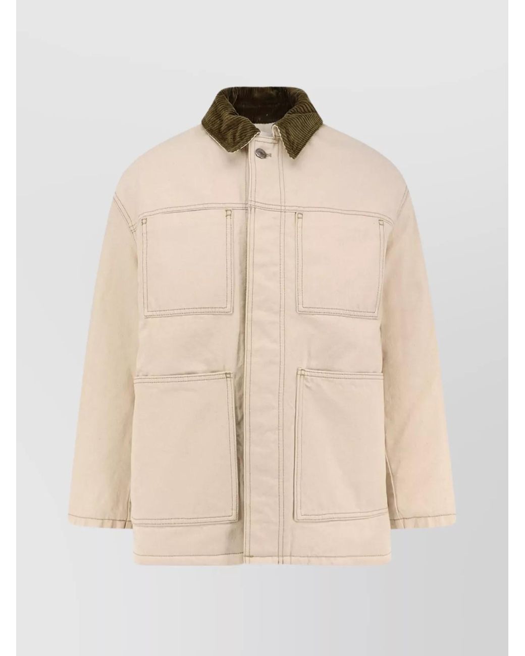 AMI Natural Padded Denim Jacket for men