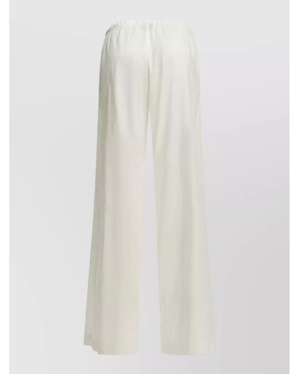 Herno White Wide-Leg Trousers