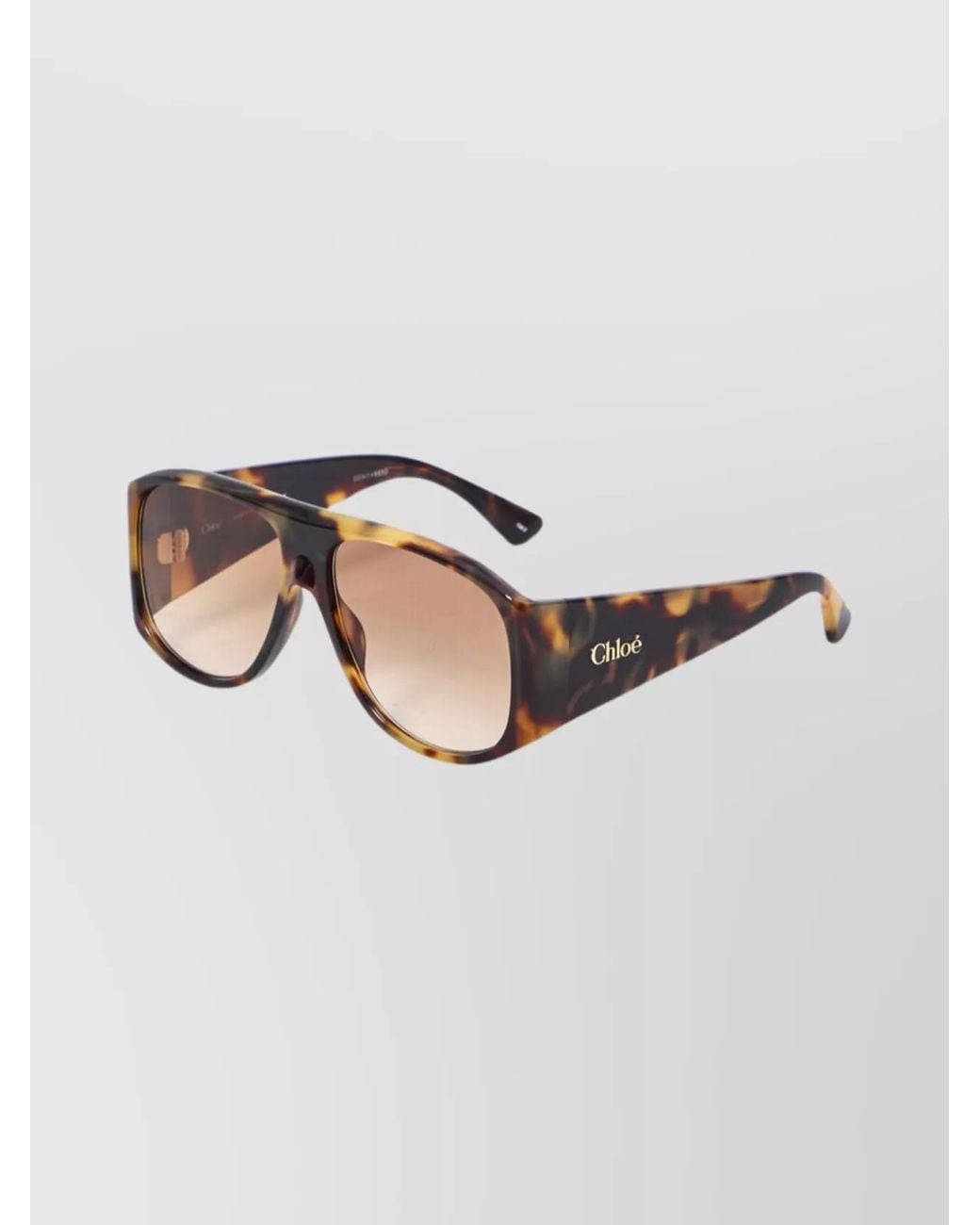 Chloé Multicolor Teardrop Aviator Sunglasses Tortoiseshell Frame