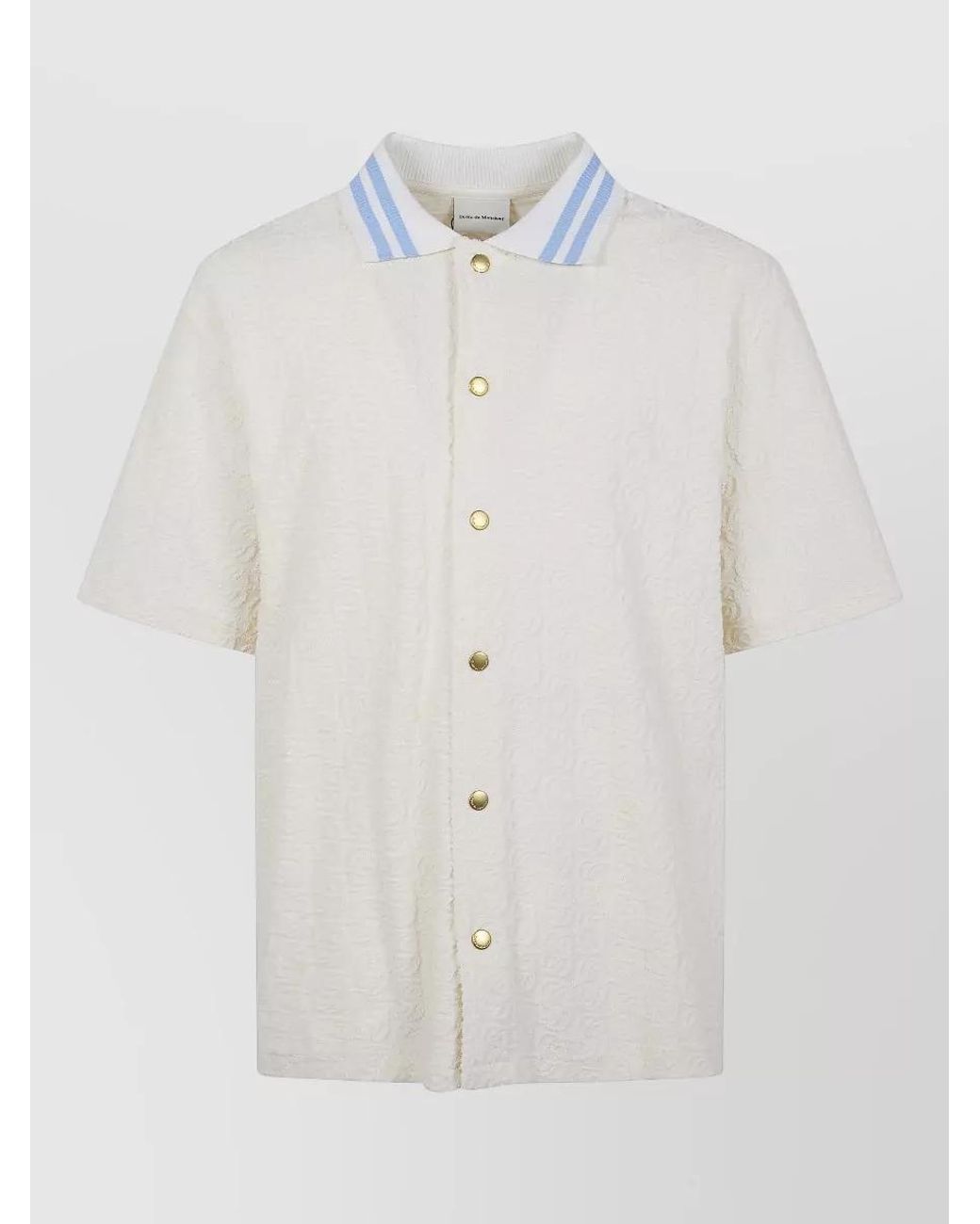 Drole de Monsieur White Cotton Monogram Shirt for men