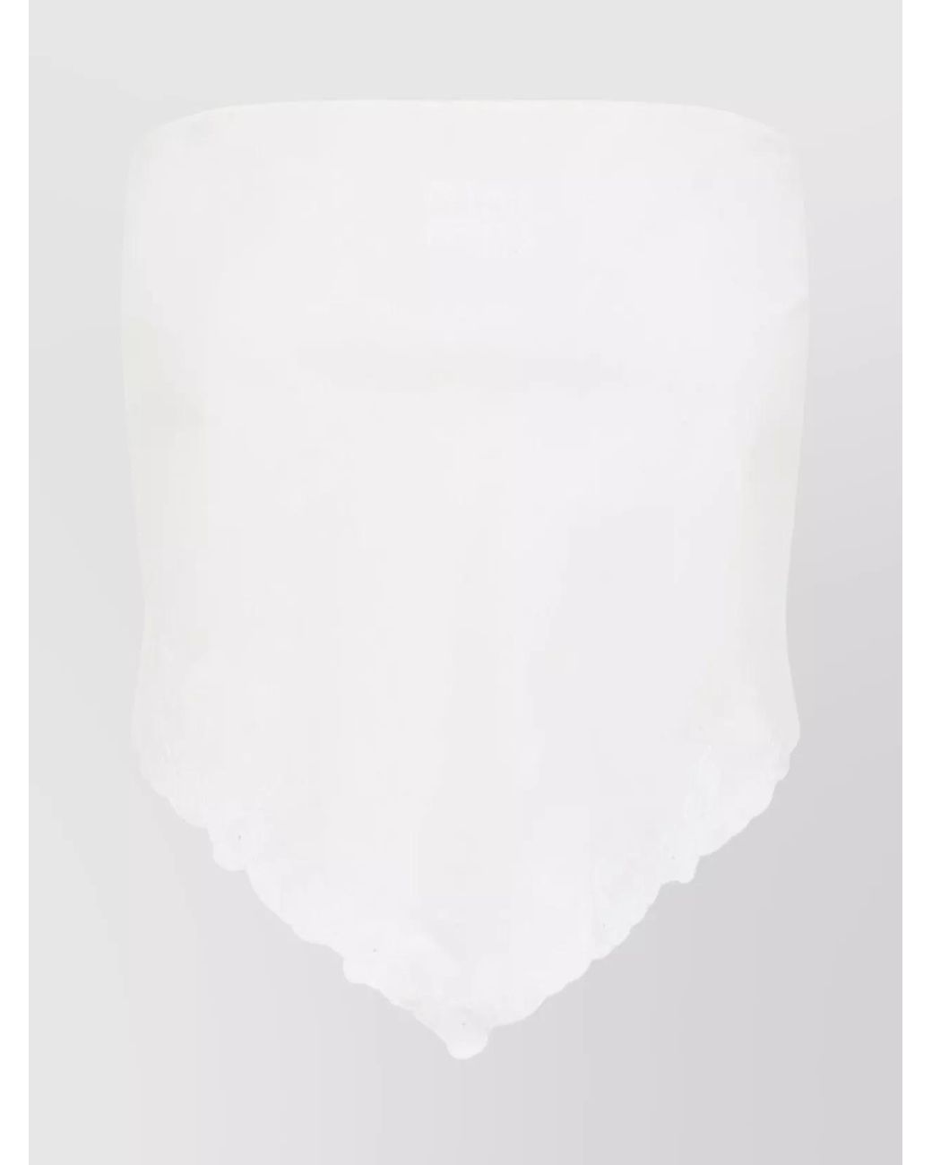 Miu Miu White Linen Blend Strapless Crop Top