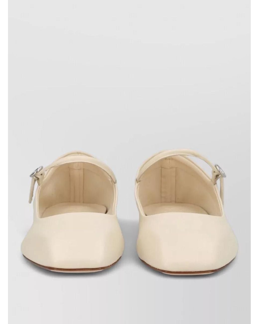 Aeyde Natural Leather Mary Jane Ballerina Shoes