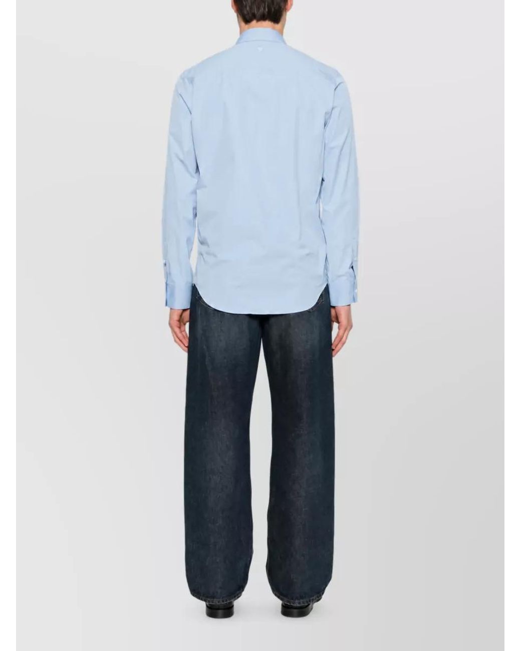 AMI Blue Cotton Shirt for men