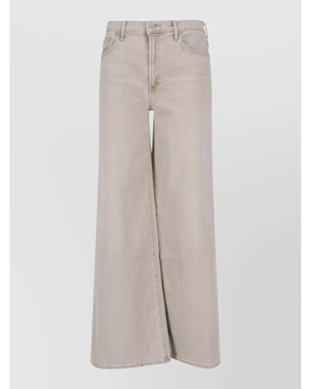 Mother Multicolor Denim High-Rise Wide-Leg Jeans