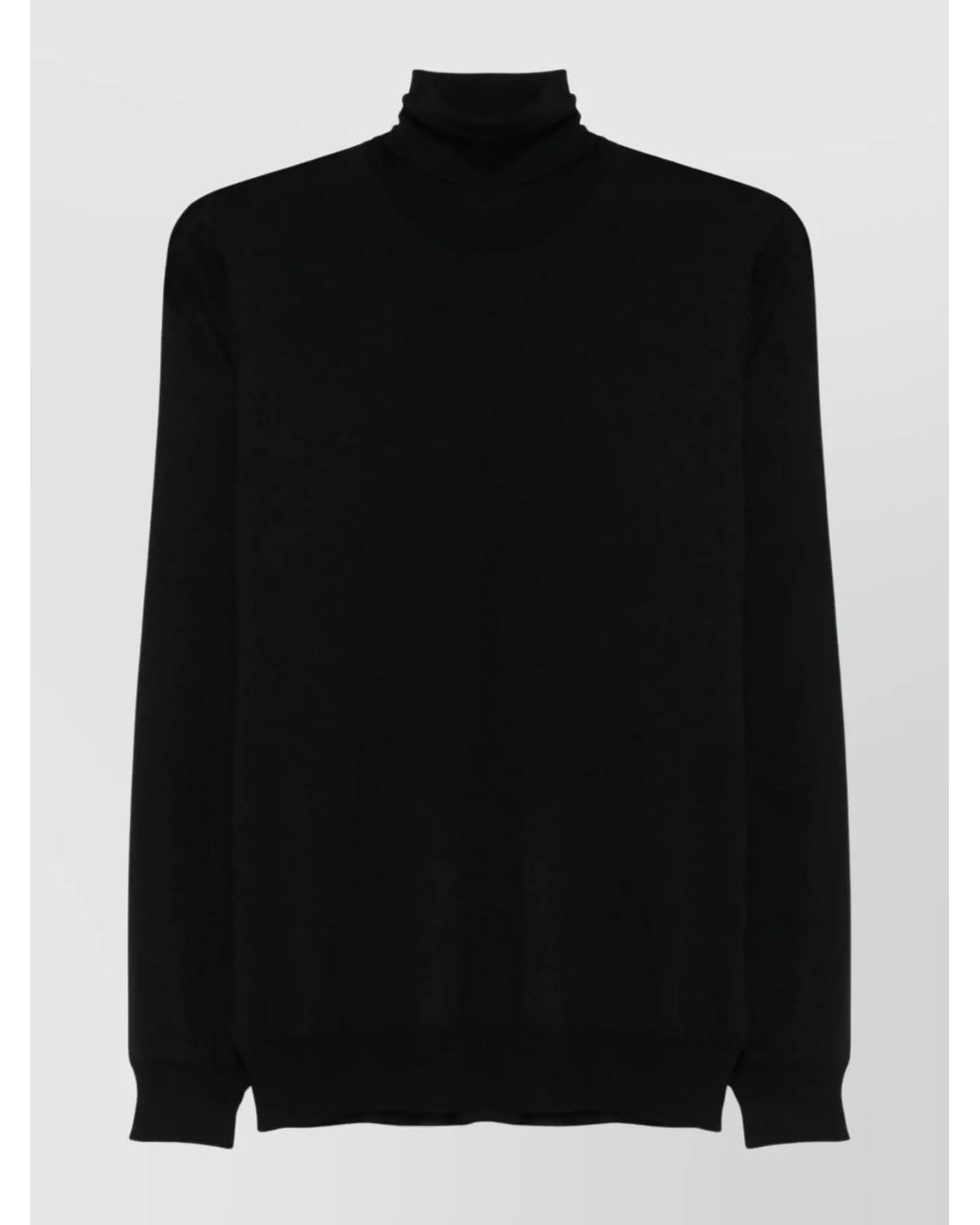 Lardini Black Wool Turtleneck Sweater for men