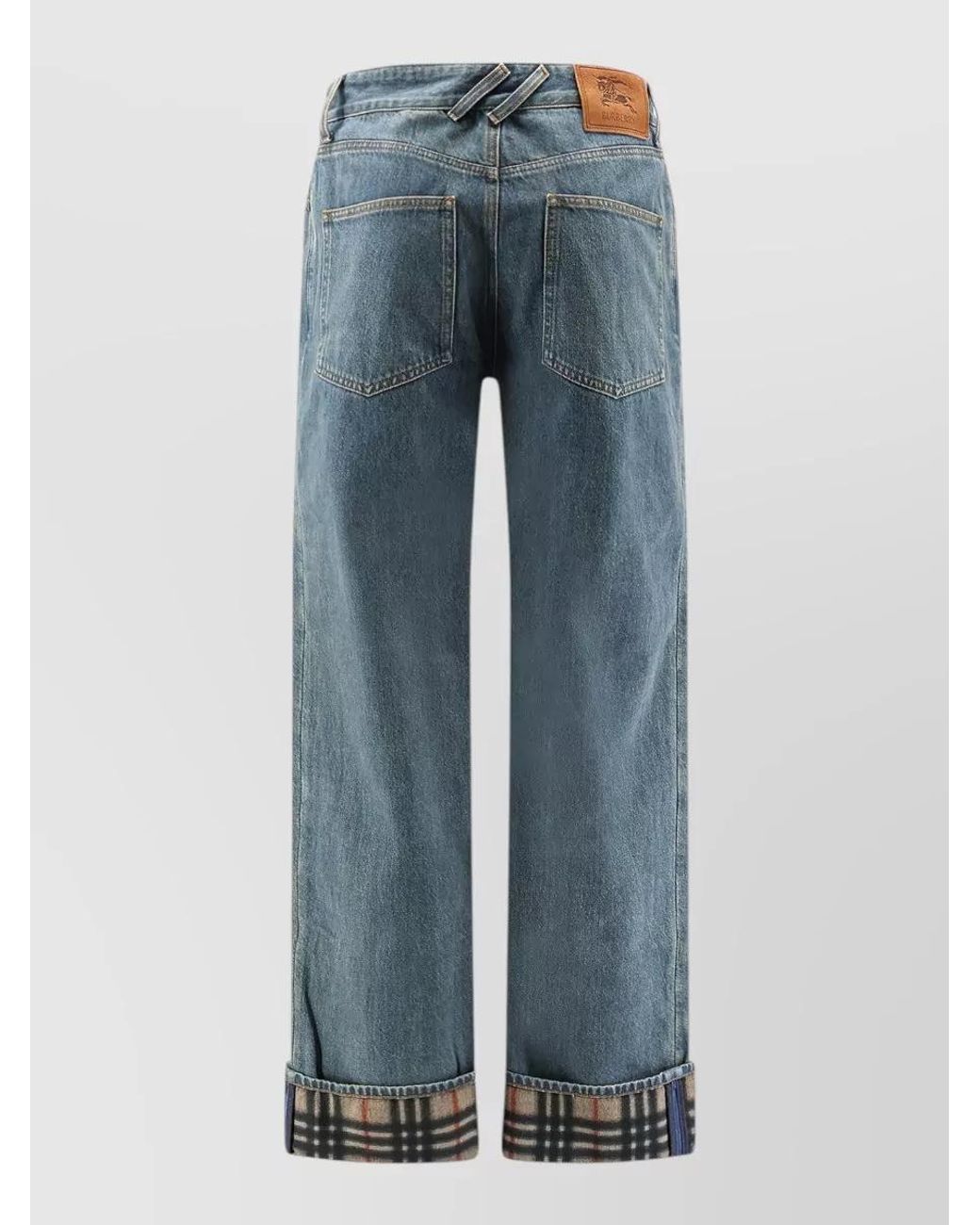 Burberry Blue Denim Mid-Rise Straight-Leg Jeans for men