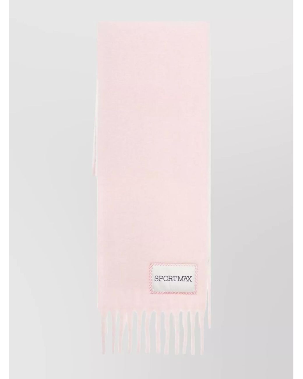 Sportmax Pink Alpaca Wool Scarf