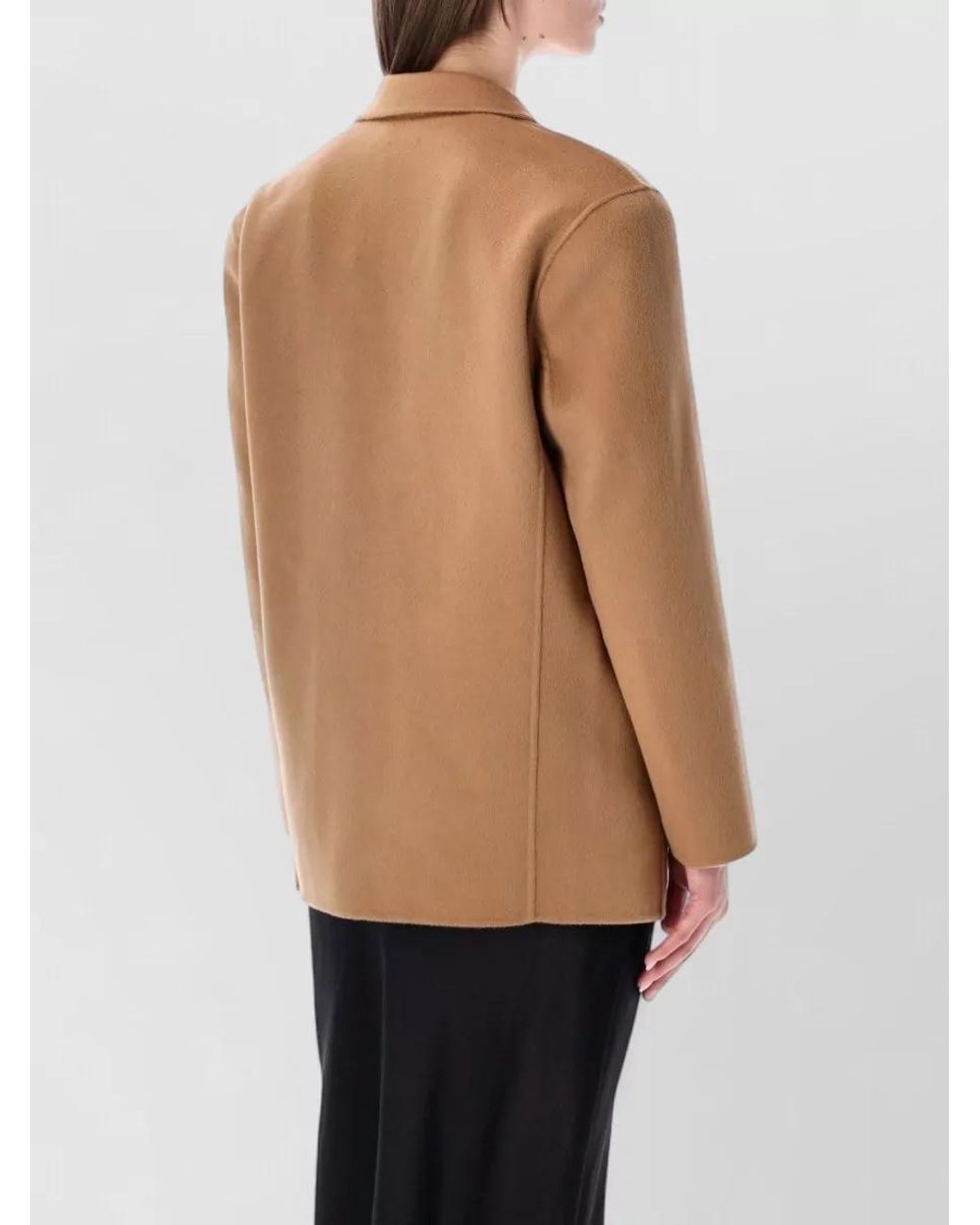Anine Bing Natural Wool Cashmere Oversized Single Breasted Coat