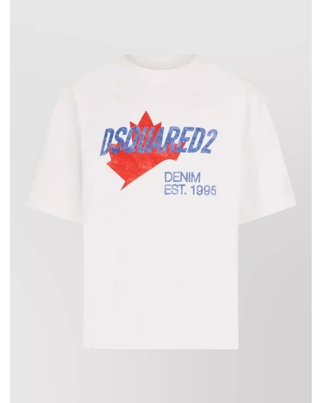DSquared² White Cotton Logo Print Short Sleeve T-Shirt for men