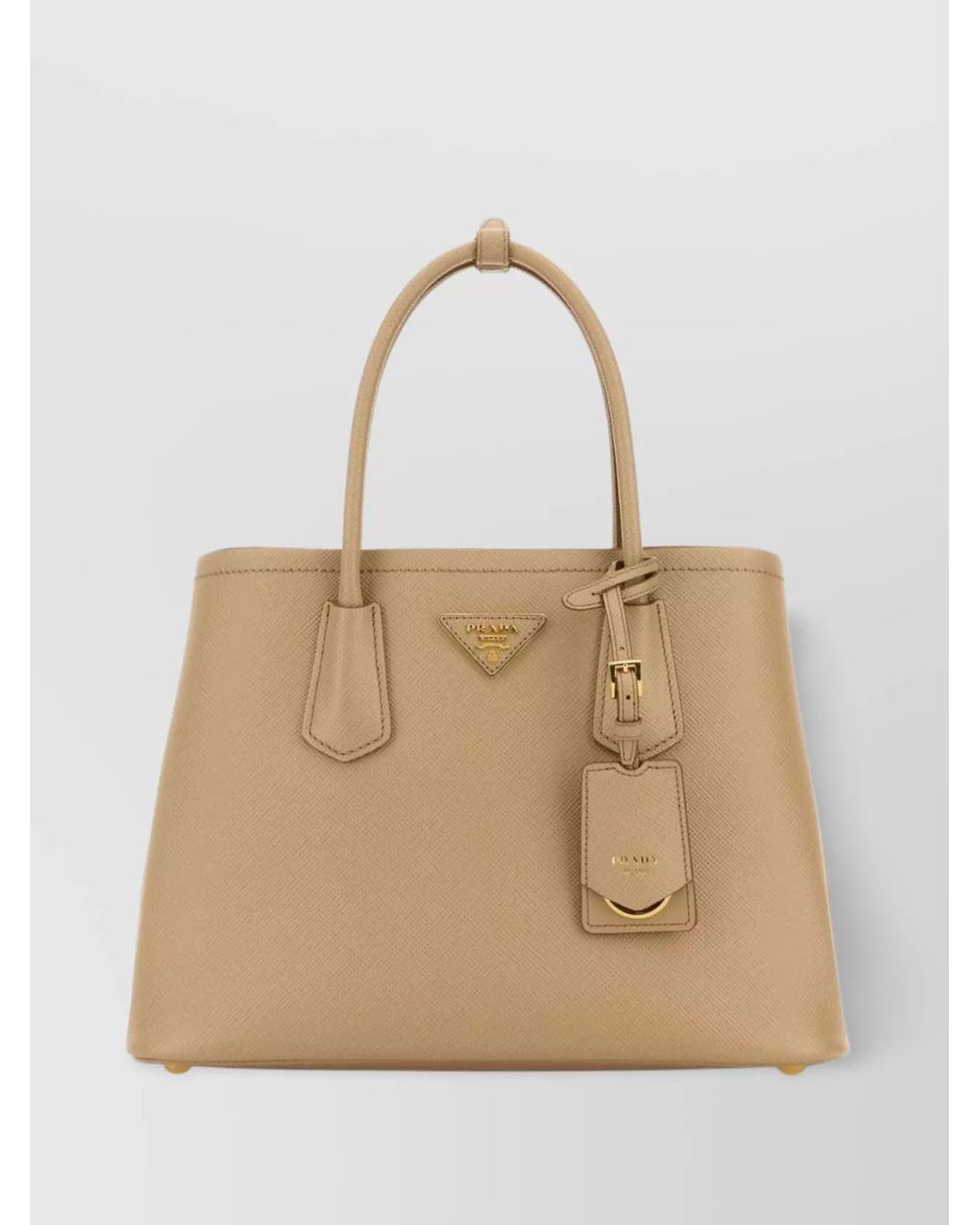 Prada Natural Small Calf Leather Shoulder Bag
