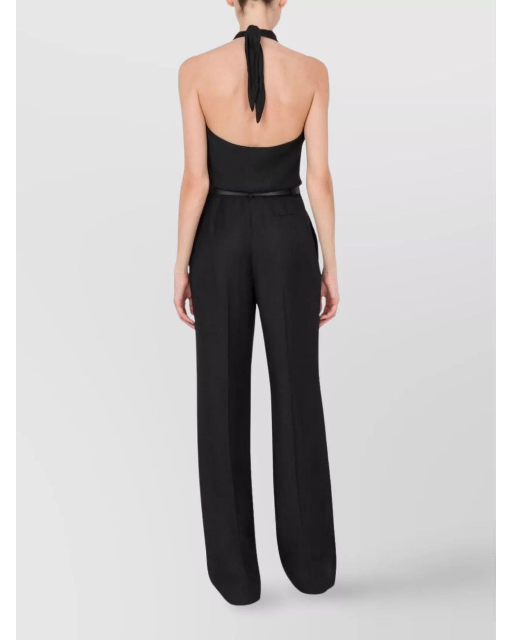 Moschino White Halterneck Knee-Length Jumpsuit