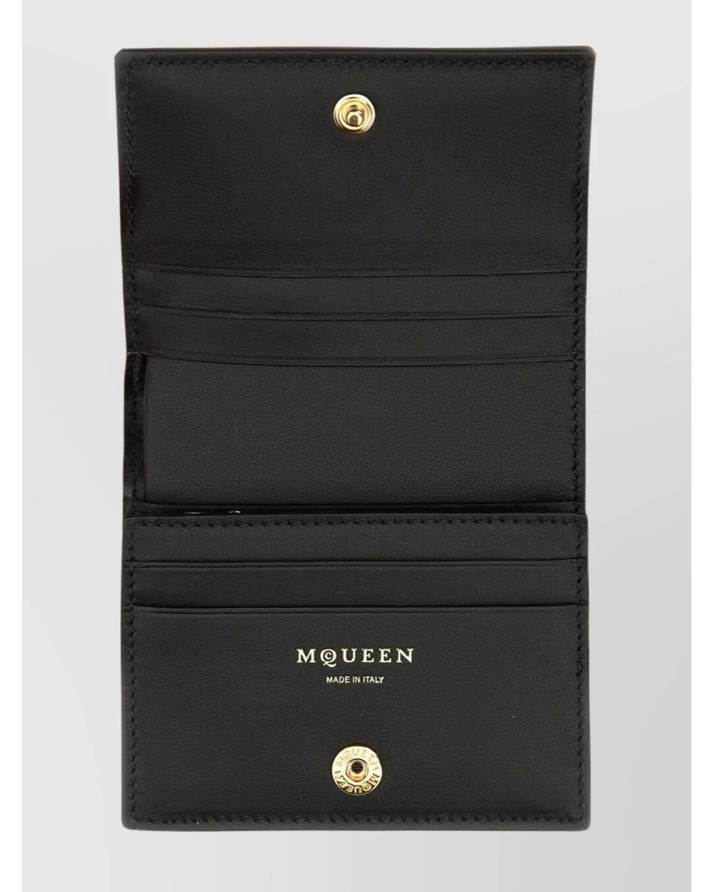 McQueen Black Leather Cardholder