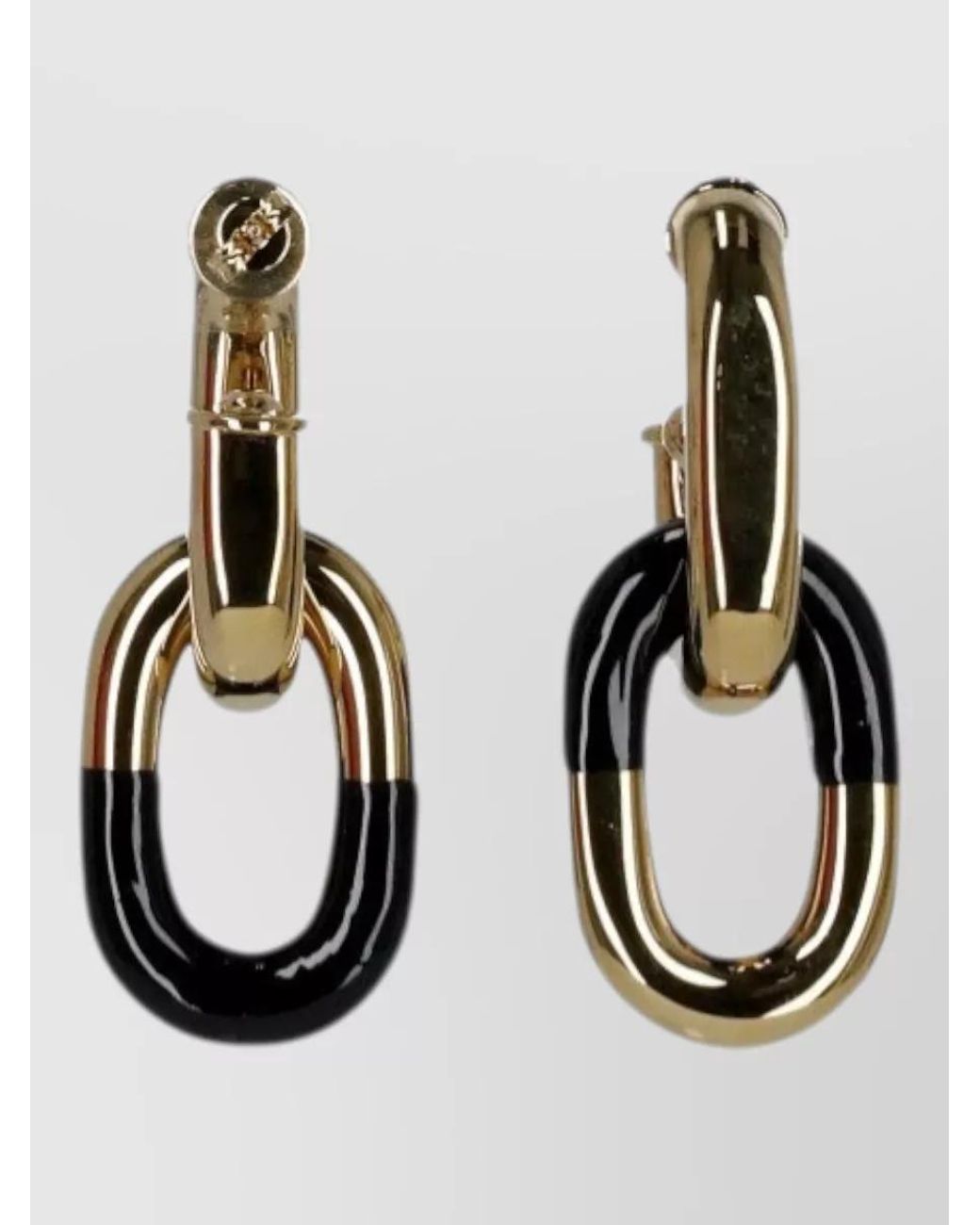 Rabanne Black Metal Earrings