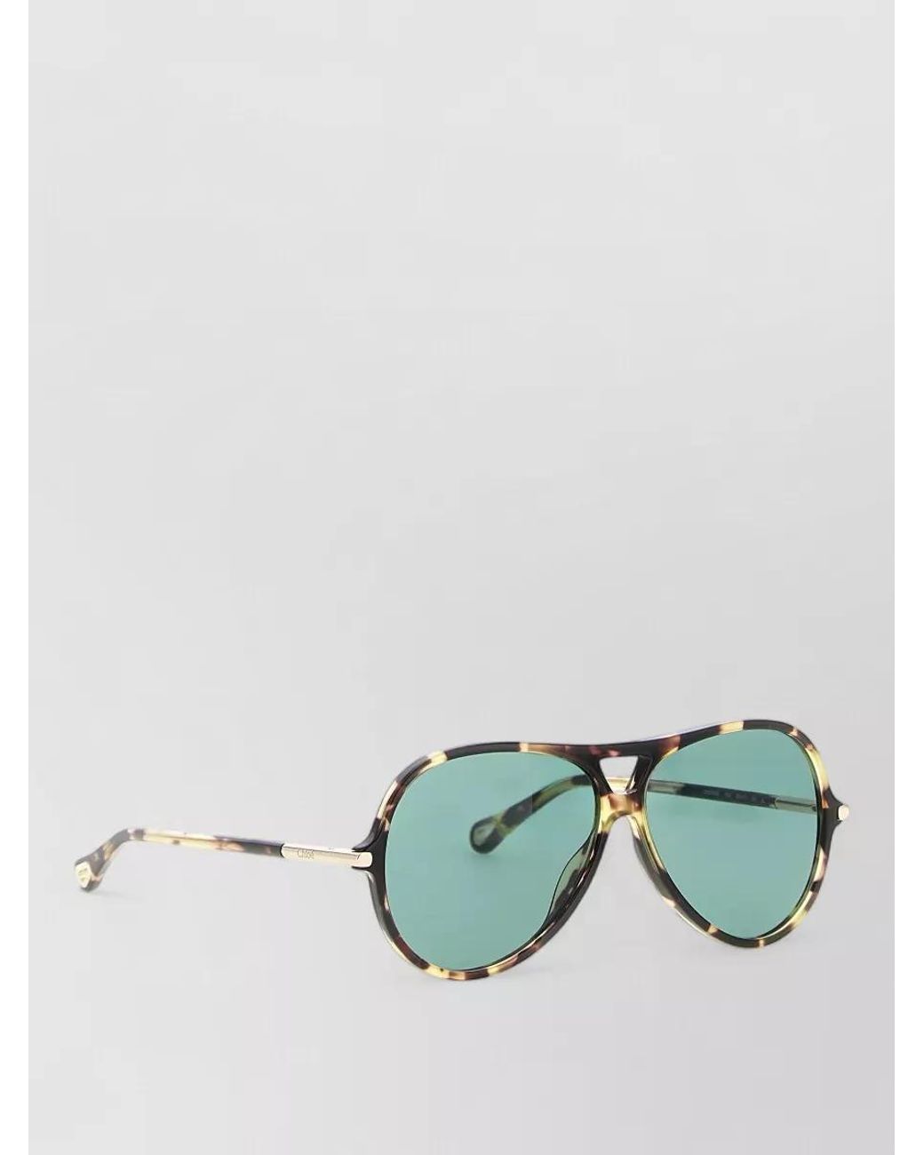 Chloé Green Aviator Sunglasses