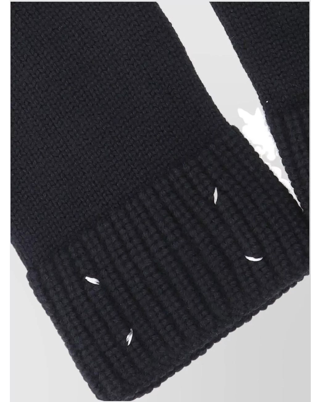 Maison Margiela Black Wool Gloves for men