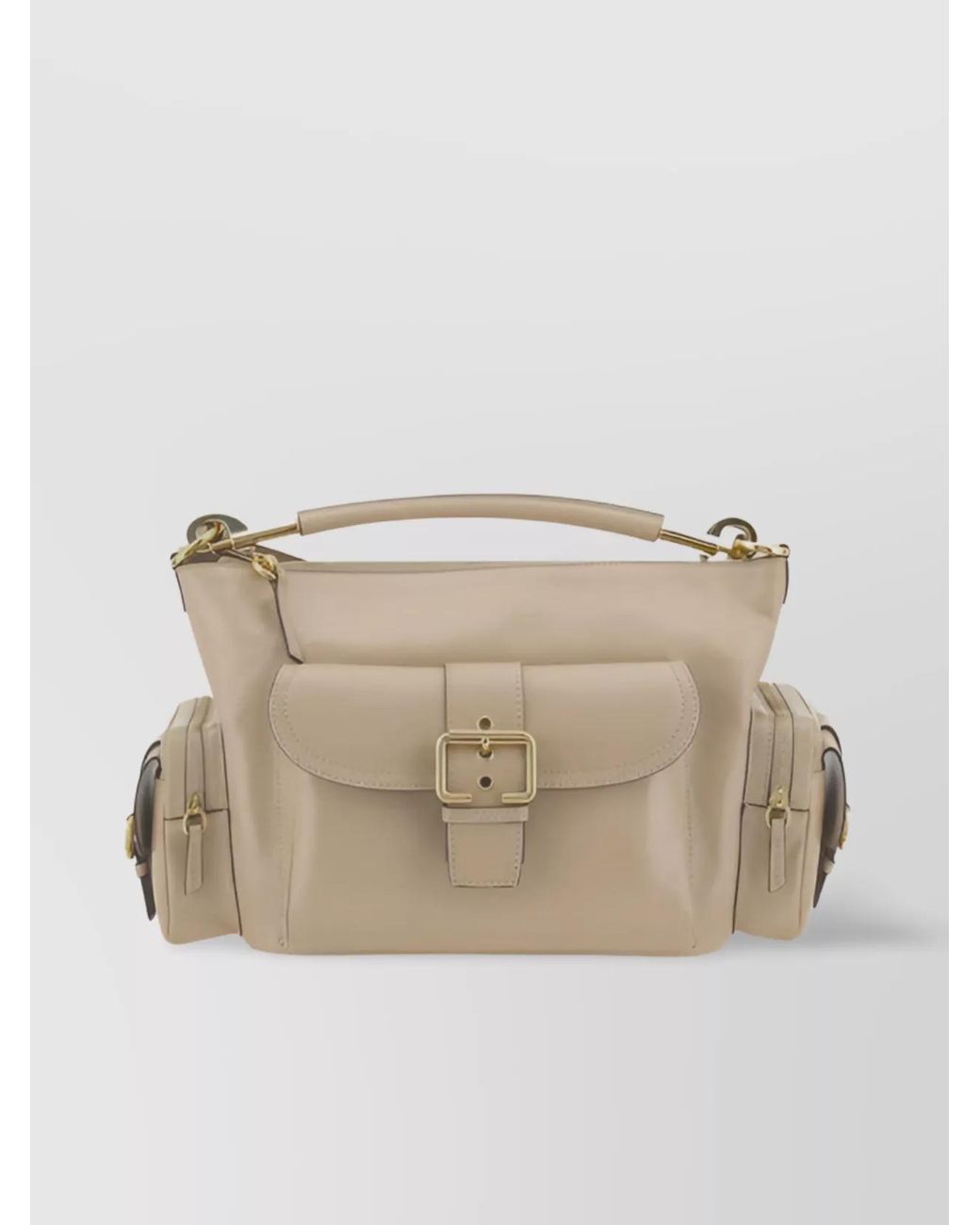 Chloé Natural Carry Medium Leather Shoulder Bag