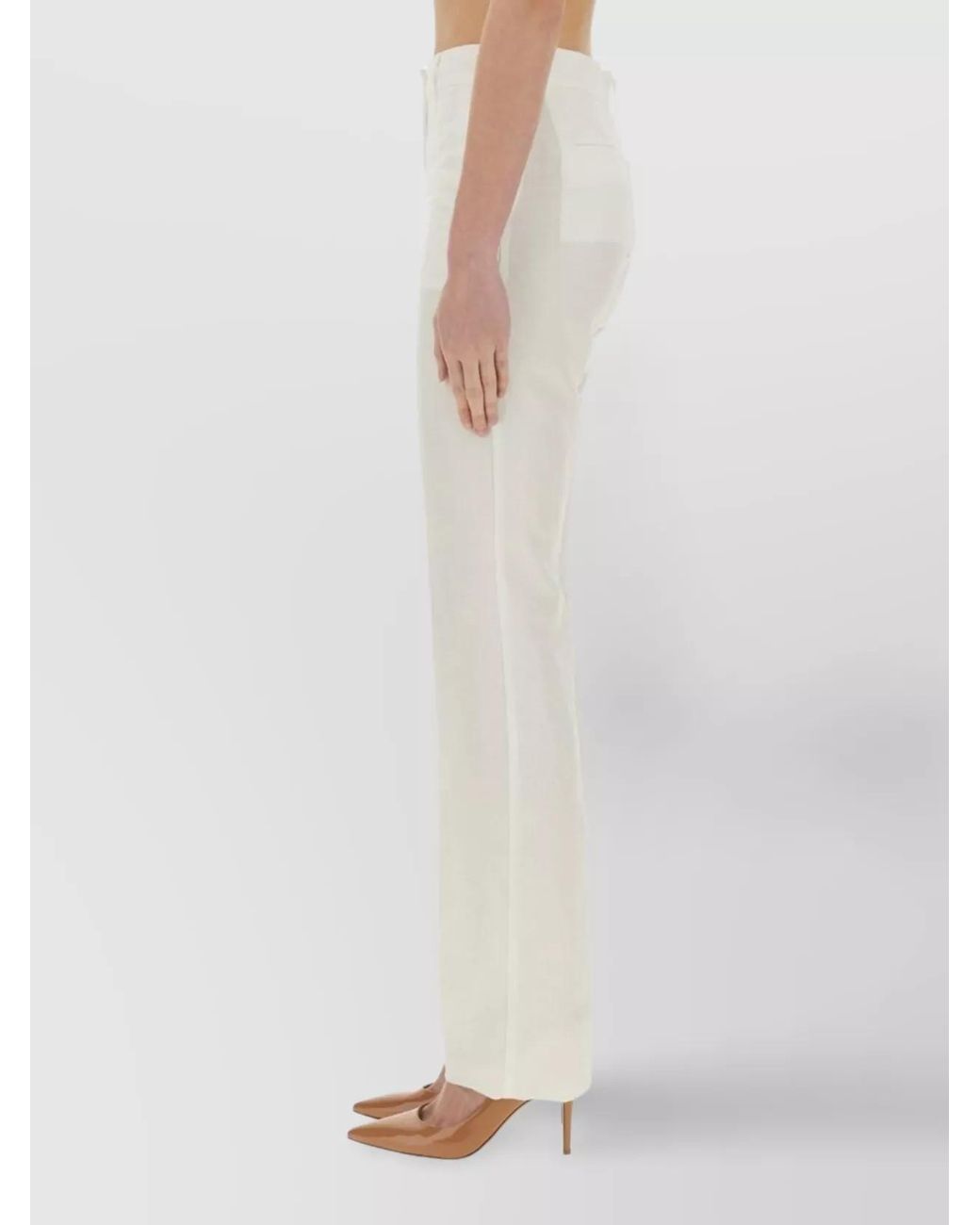 Sportmax White Raoul Straight-Leg Trousers