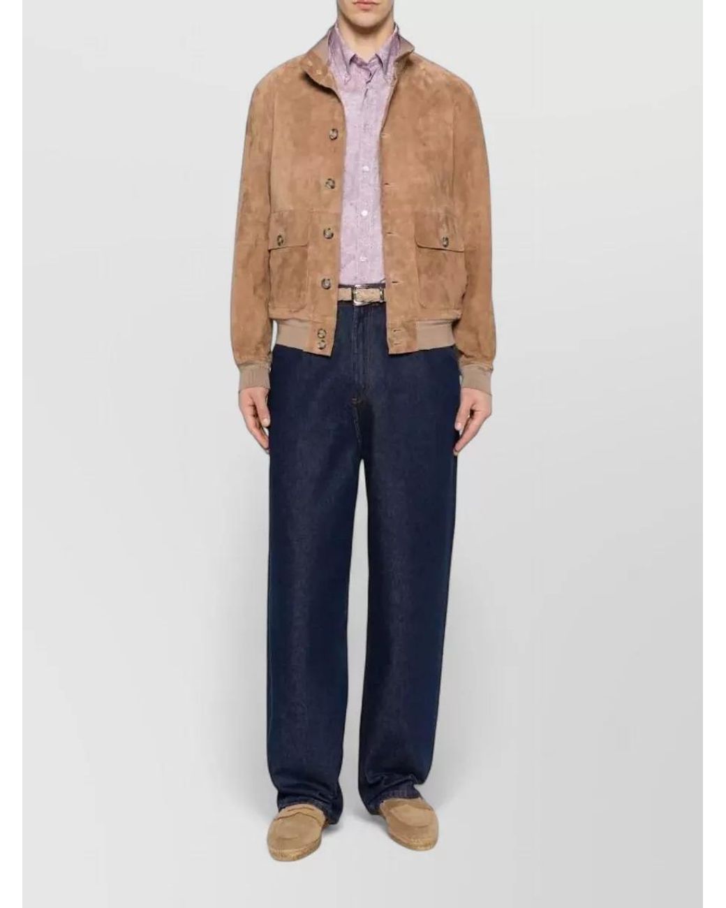 Etro Pink Cotton Paisley-Print Long-Sleeve Shirt for men