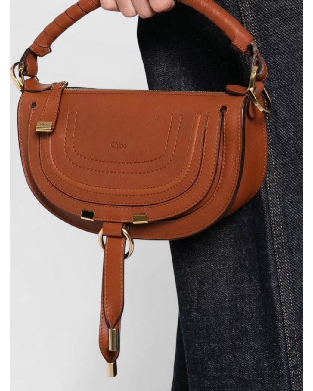 Chloé Pink Marcie Mini Leather Shoulder Bag