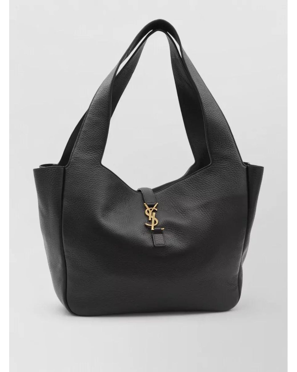 Saint Laurent Black Le 5 À 7 Bea Medium Leather Beach Bag