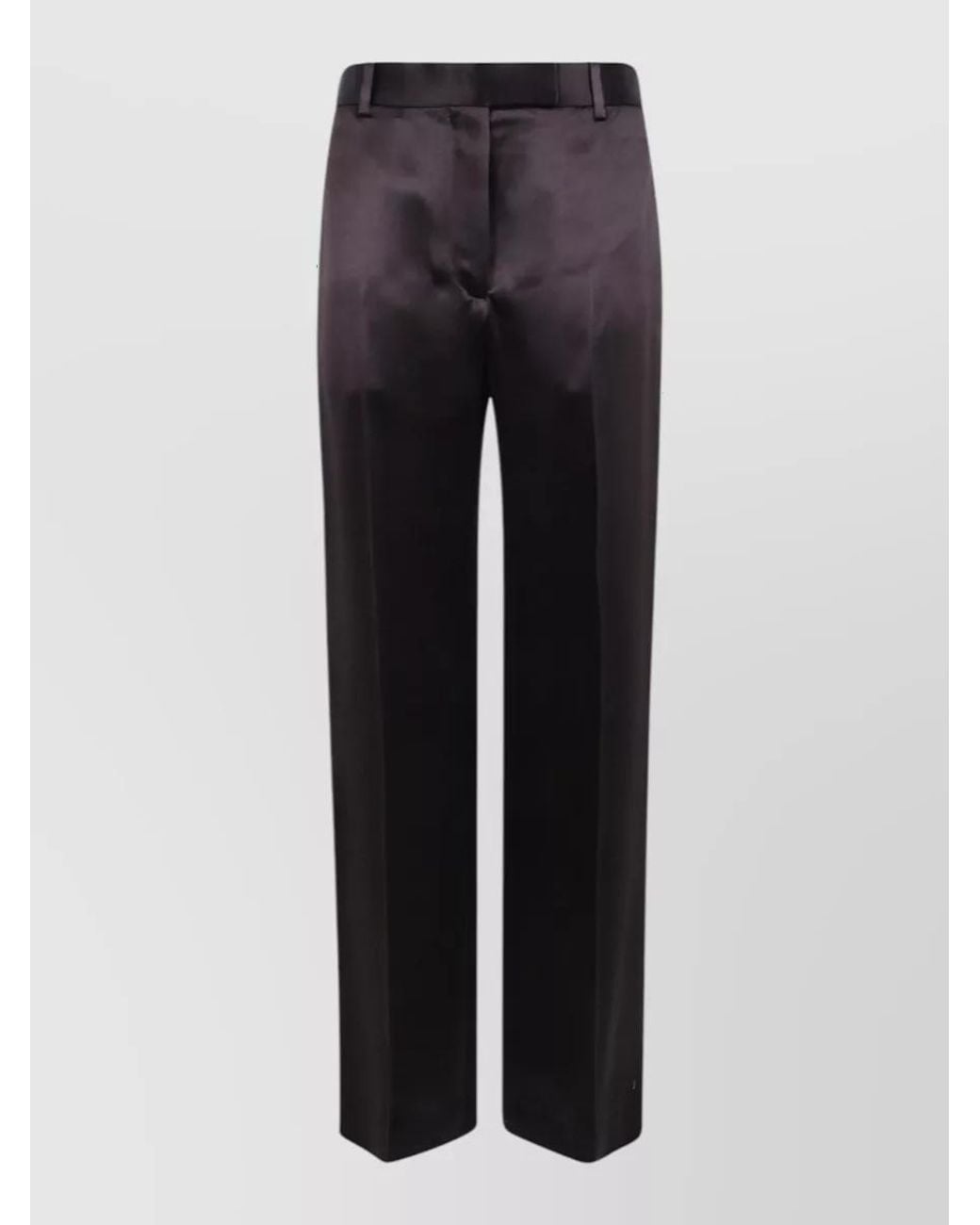 Tom Ford Blue Silk Wide-Leg Tailored Trousers