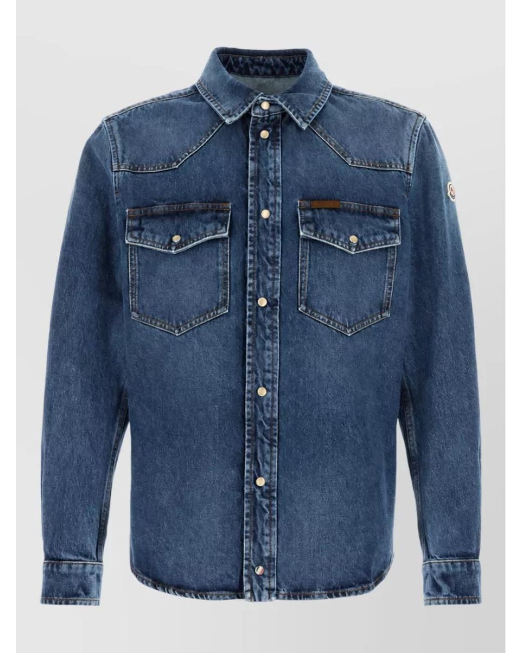Moncler Blue Denim Shirt for men