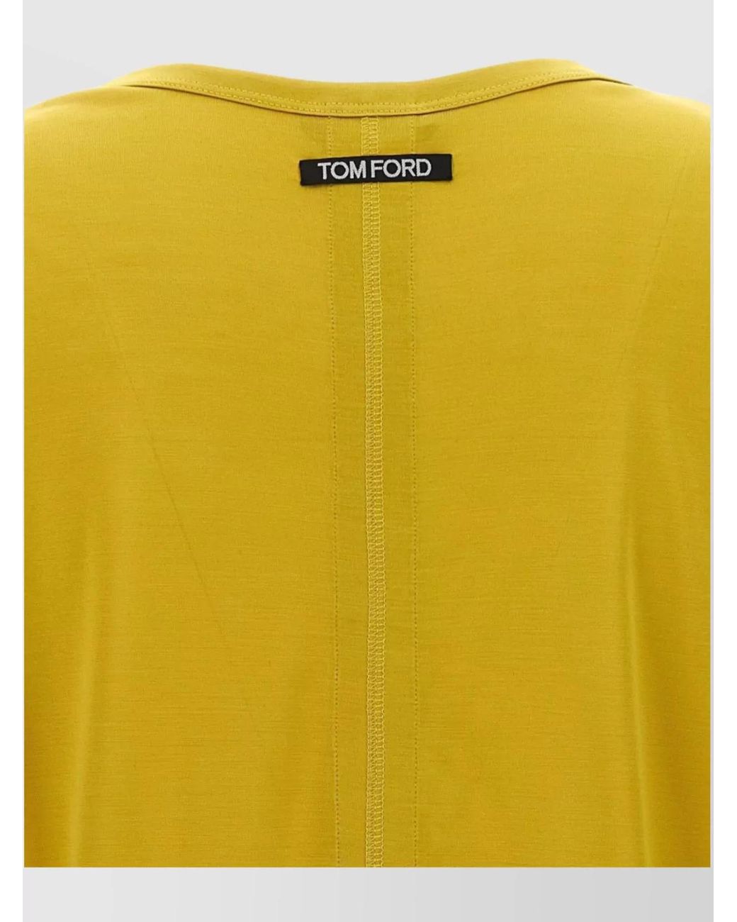 Tom Ford Yellow Silk T-Shirt