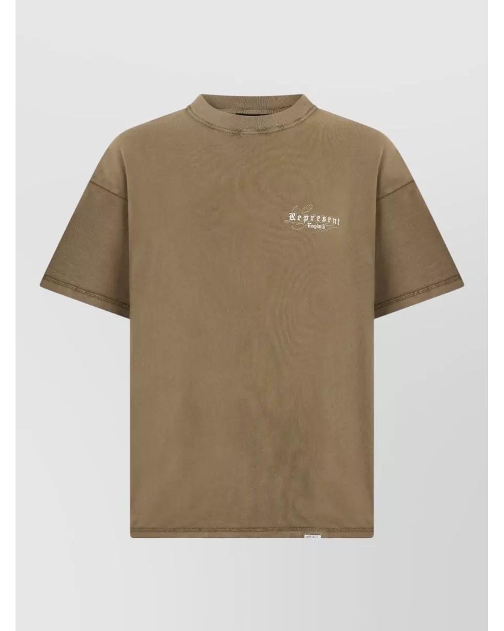Represent Natural Cotton Relaxed-Fit Logo-Embroidered T-Shirt for men
