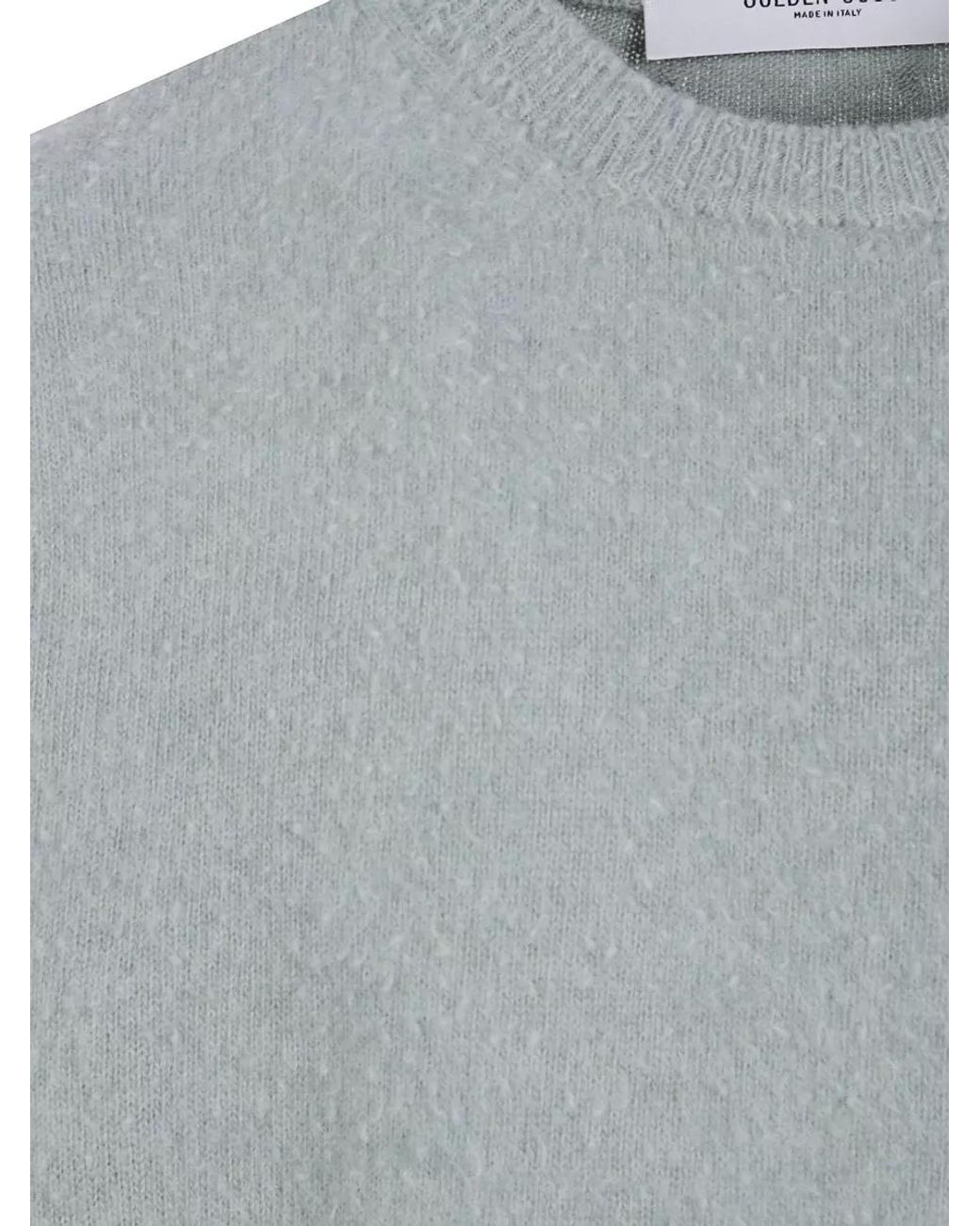Golden Goose Deluxe Brand Gray Wool Regular-Fit Crew-Neck Knit T-Shirt for men