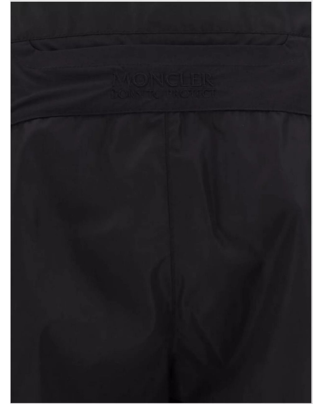 Moncler Black Side Band Shorts for men