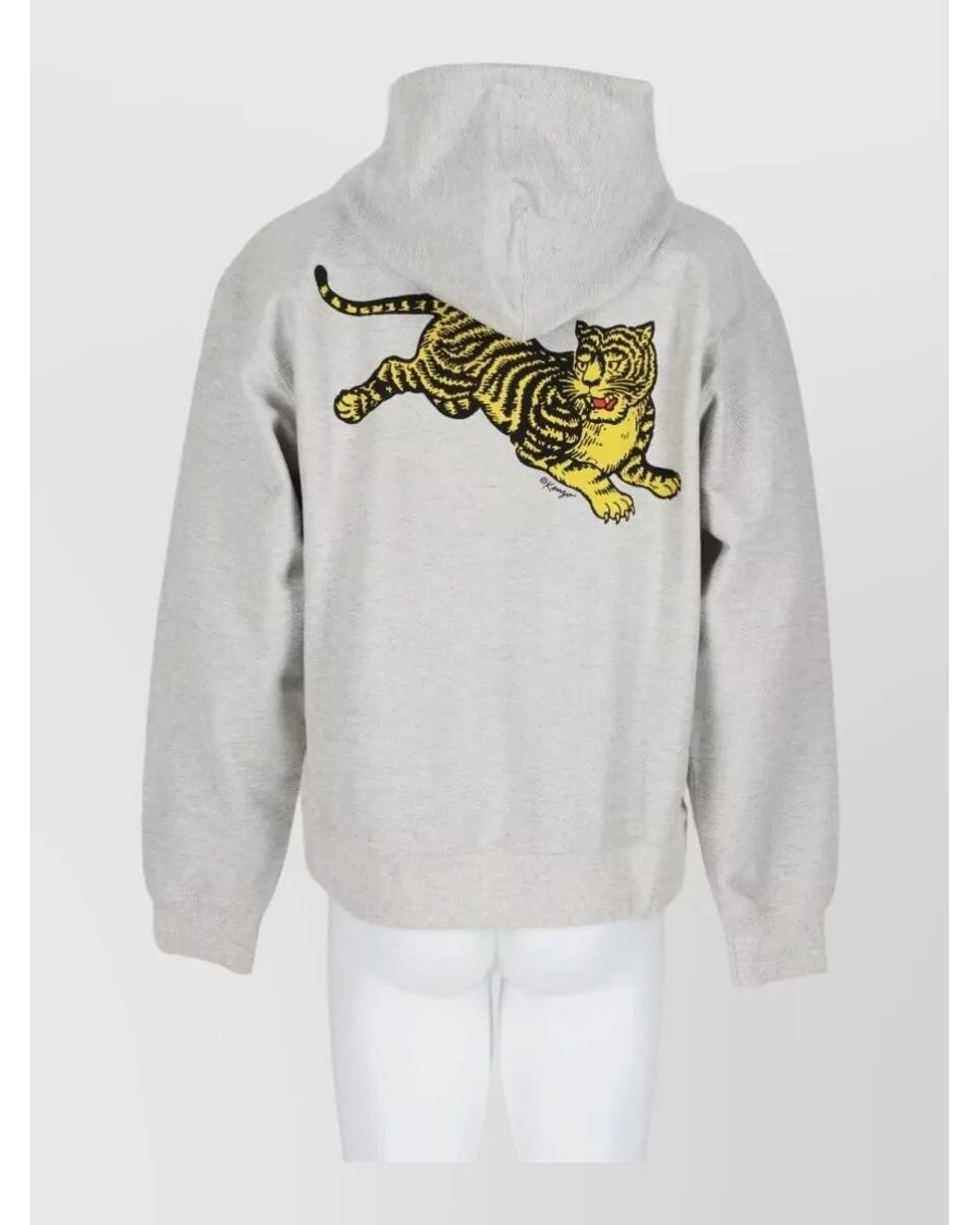 KENZO Gray Cotton Hooded Jacket for men