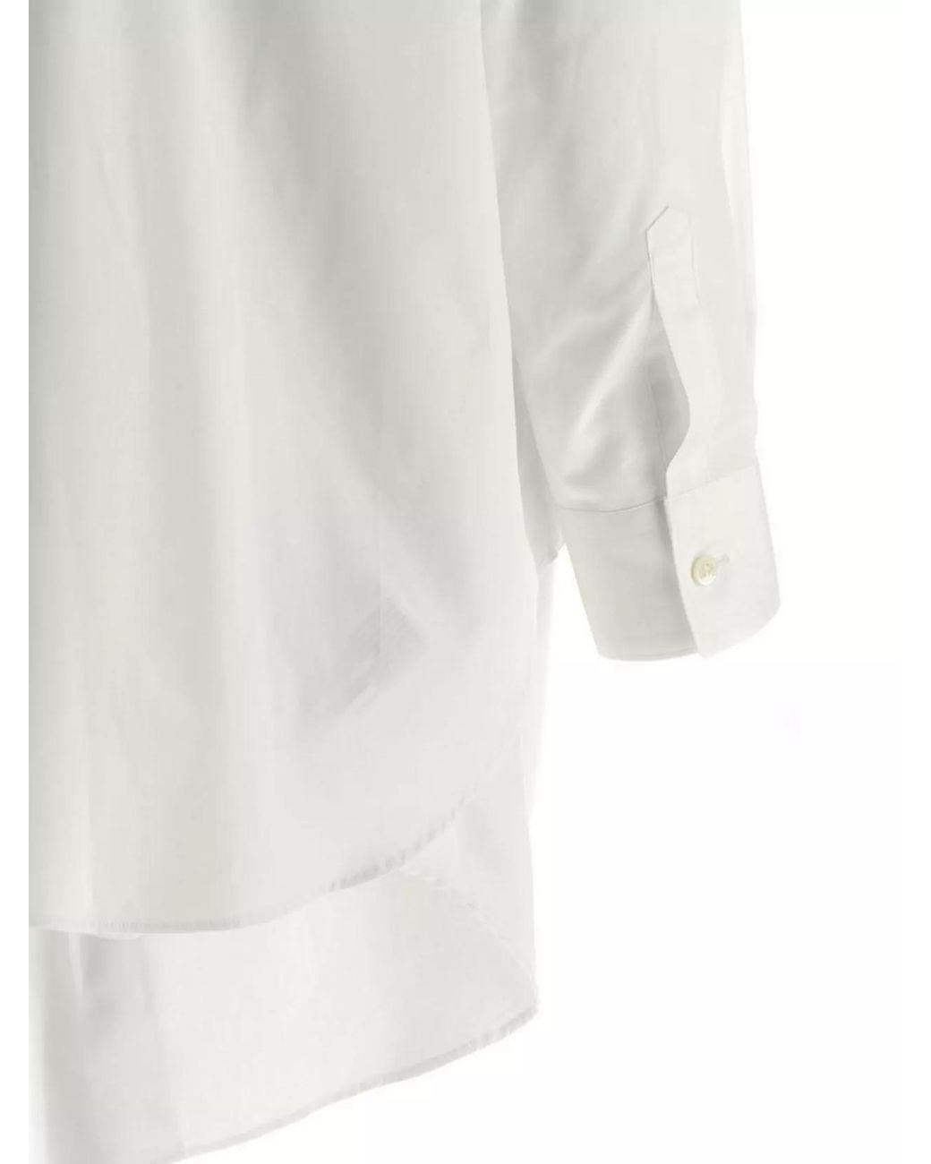 Comme des Garçons White Asymmetric Cotton Shirt