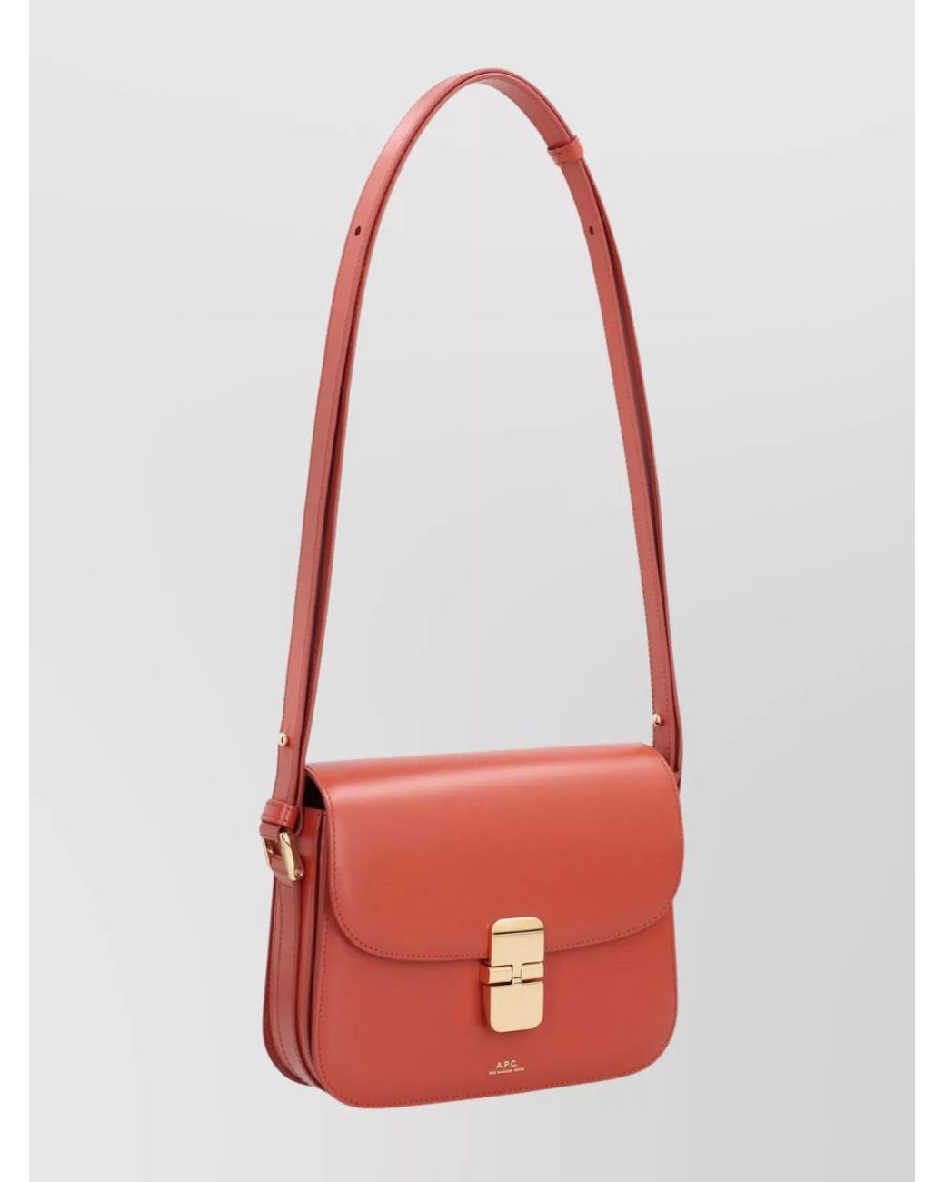 A.P.C. Red Grace Small Leather Shoulder Bag