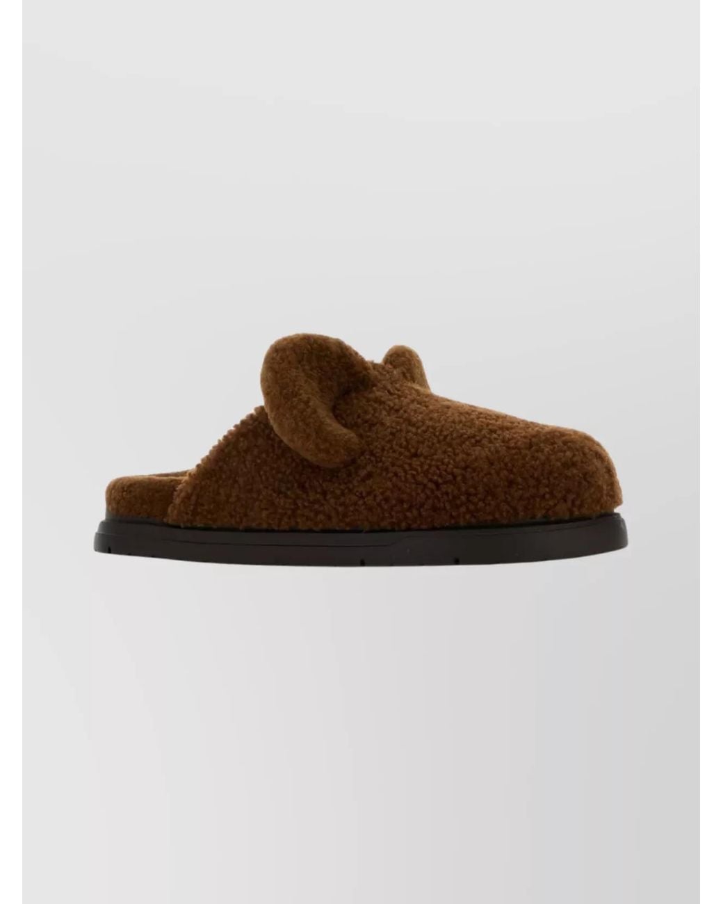 Fendi Brown Shearling Slippers for men