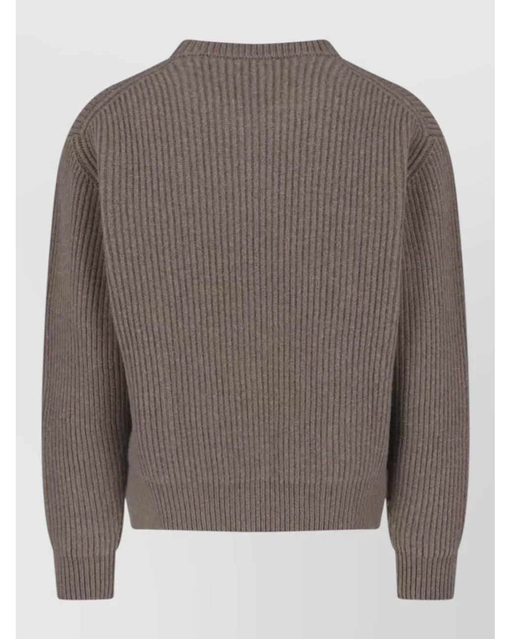 Jil Sander Brown Wool Crewneck Sweater for men