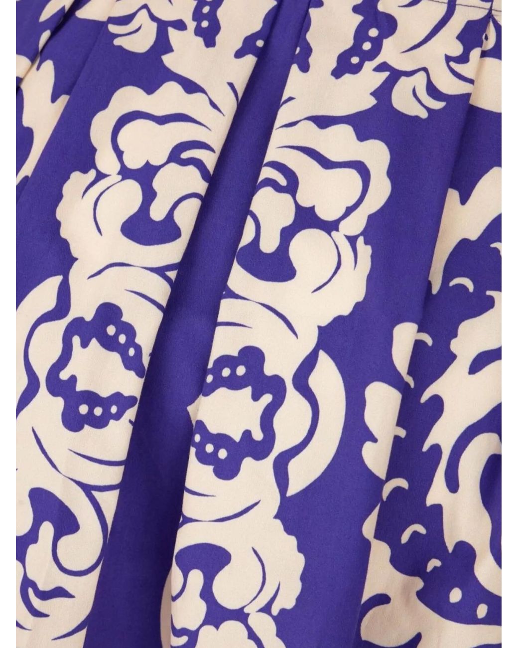 Etro Blue Printed Cotton Midi Dress