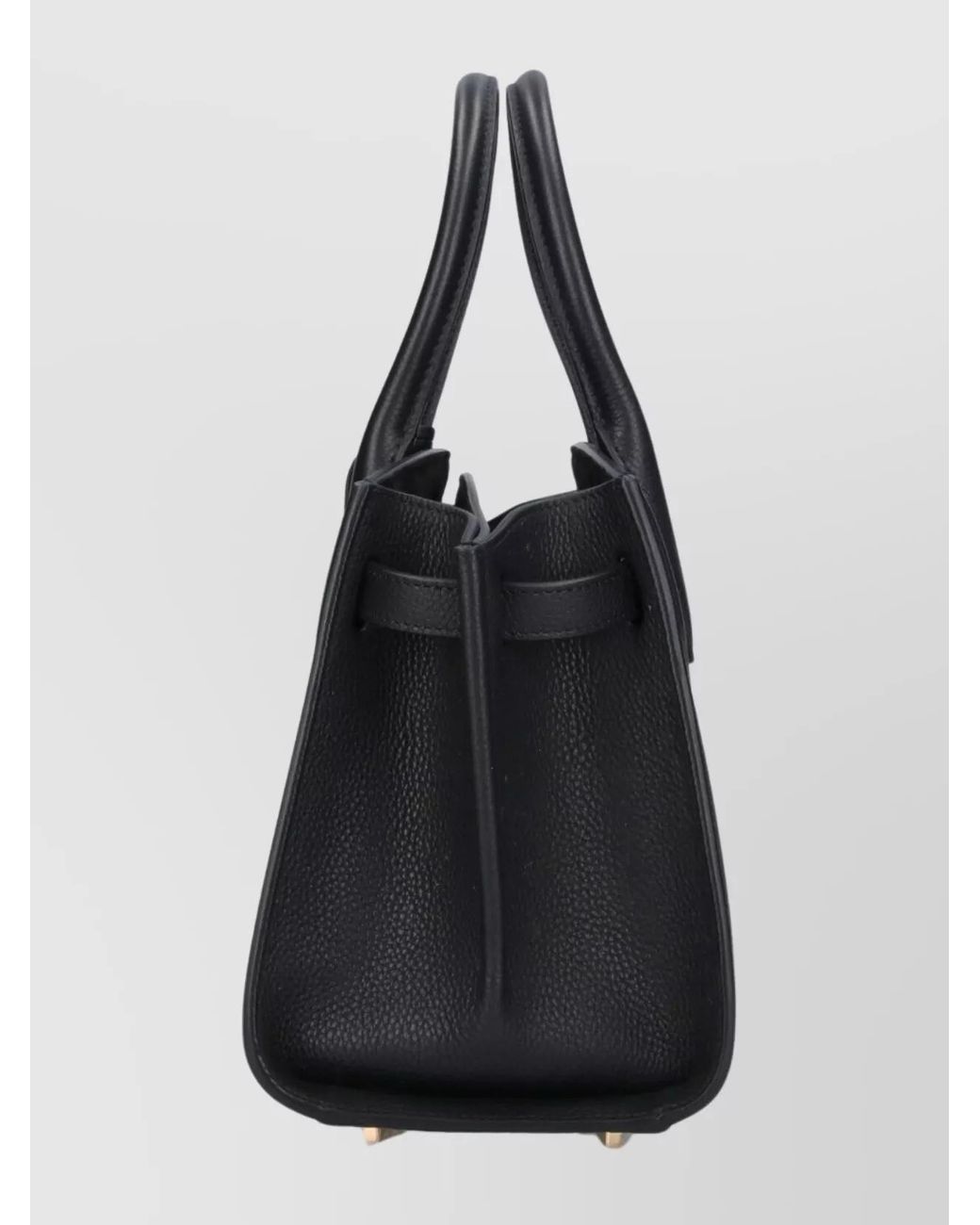 Ferragamo Black Structured Shoulder Bag Detachable Strap