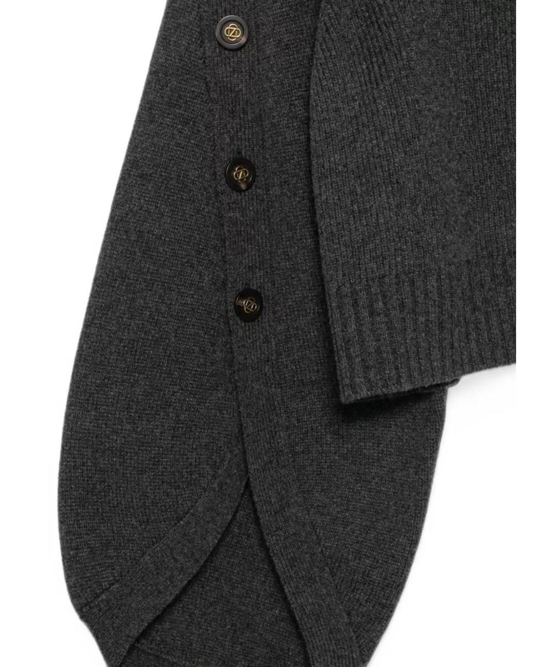 Zimmermann Black Merino Wool Ribbed Turtleneck Sweater