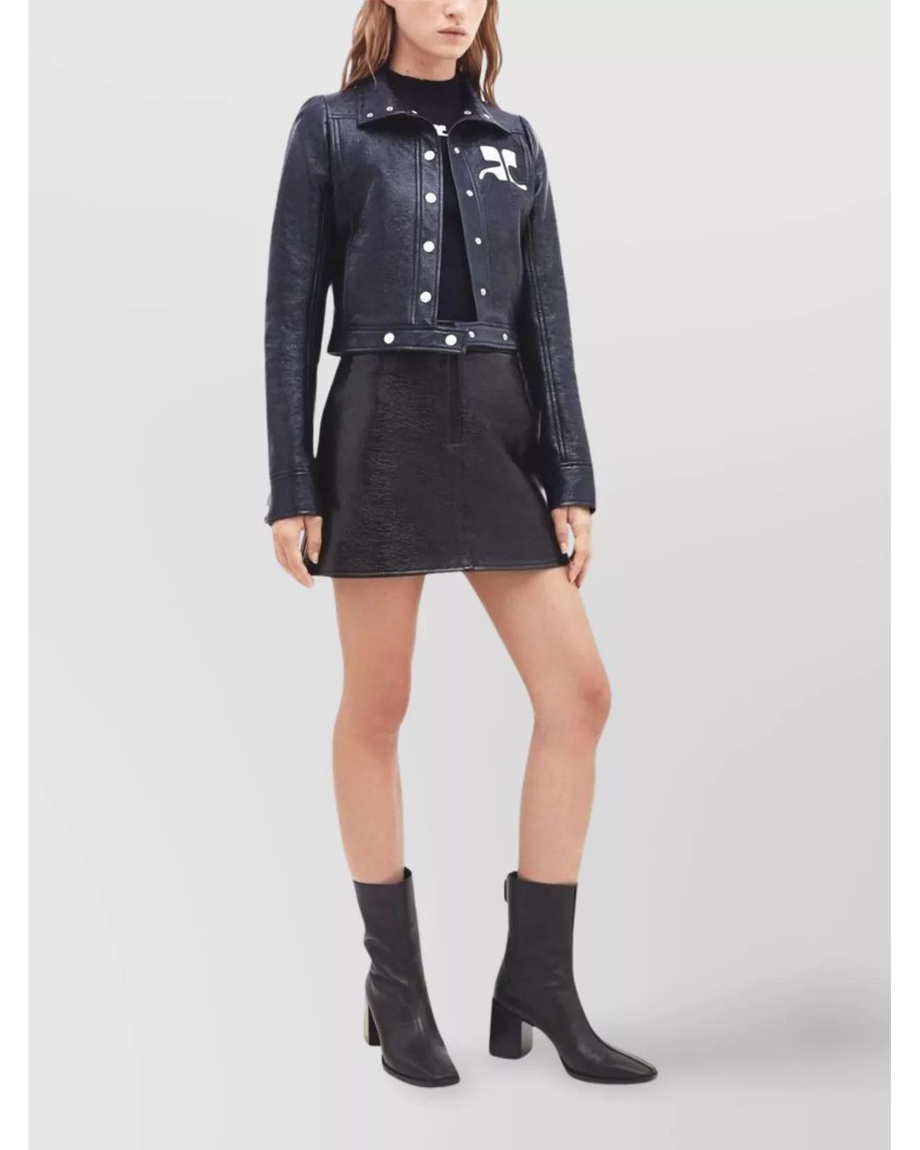 Courreges Blue Cropped Jacket