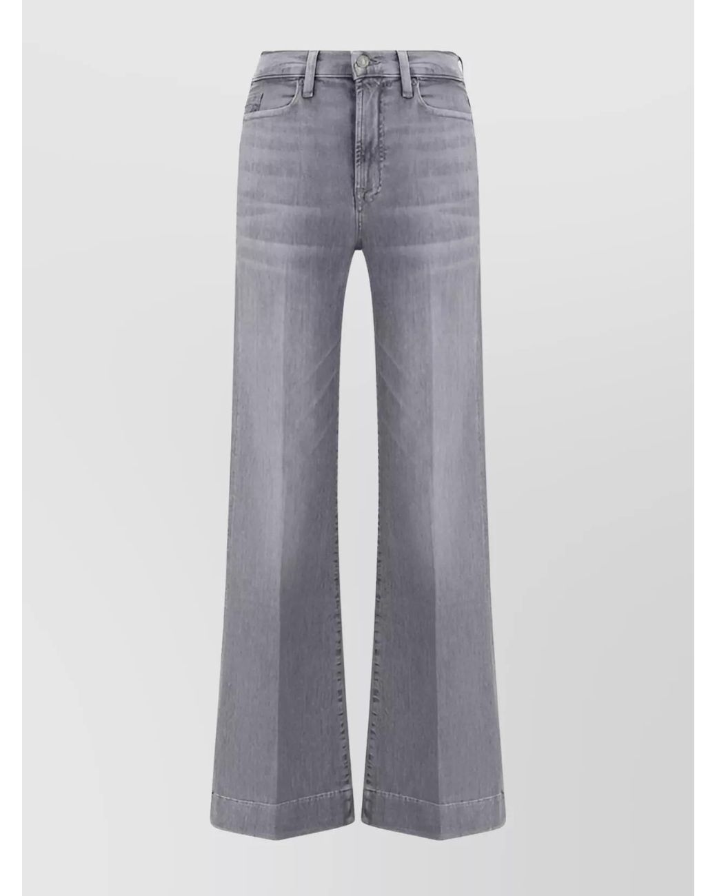 7 For All Mankind Gray Denim Mid-Rise Bootcut Jeans
