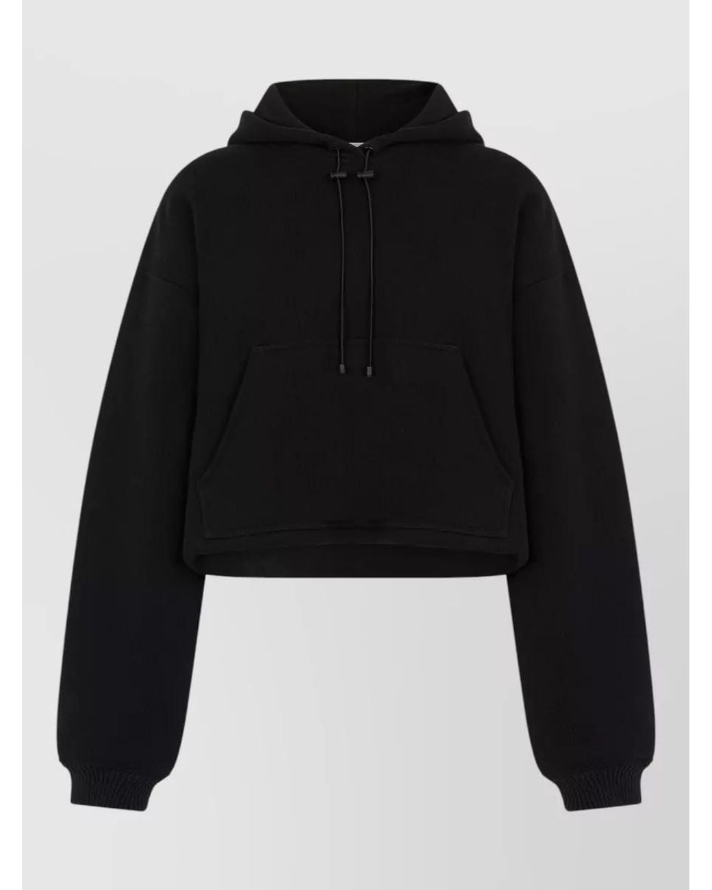 The Mannei Black Cotton Cropped Hoodie