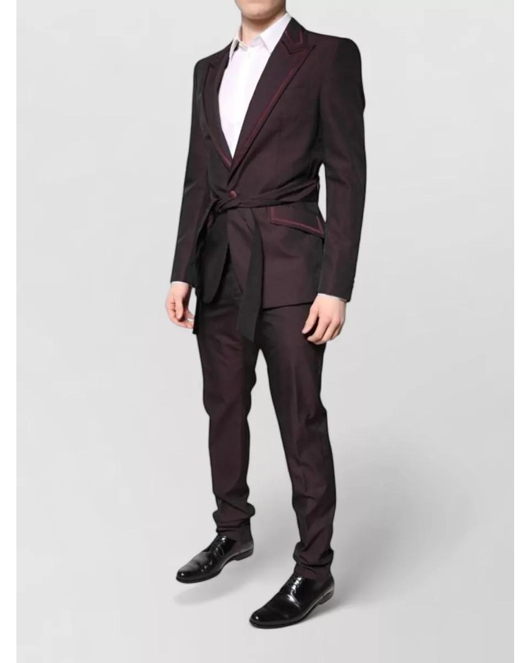 Dolce & Gabbana Black Silk-Blend Slim-Fit Tailored Trousers for men