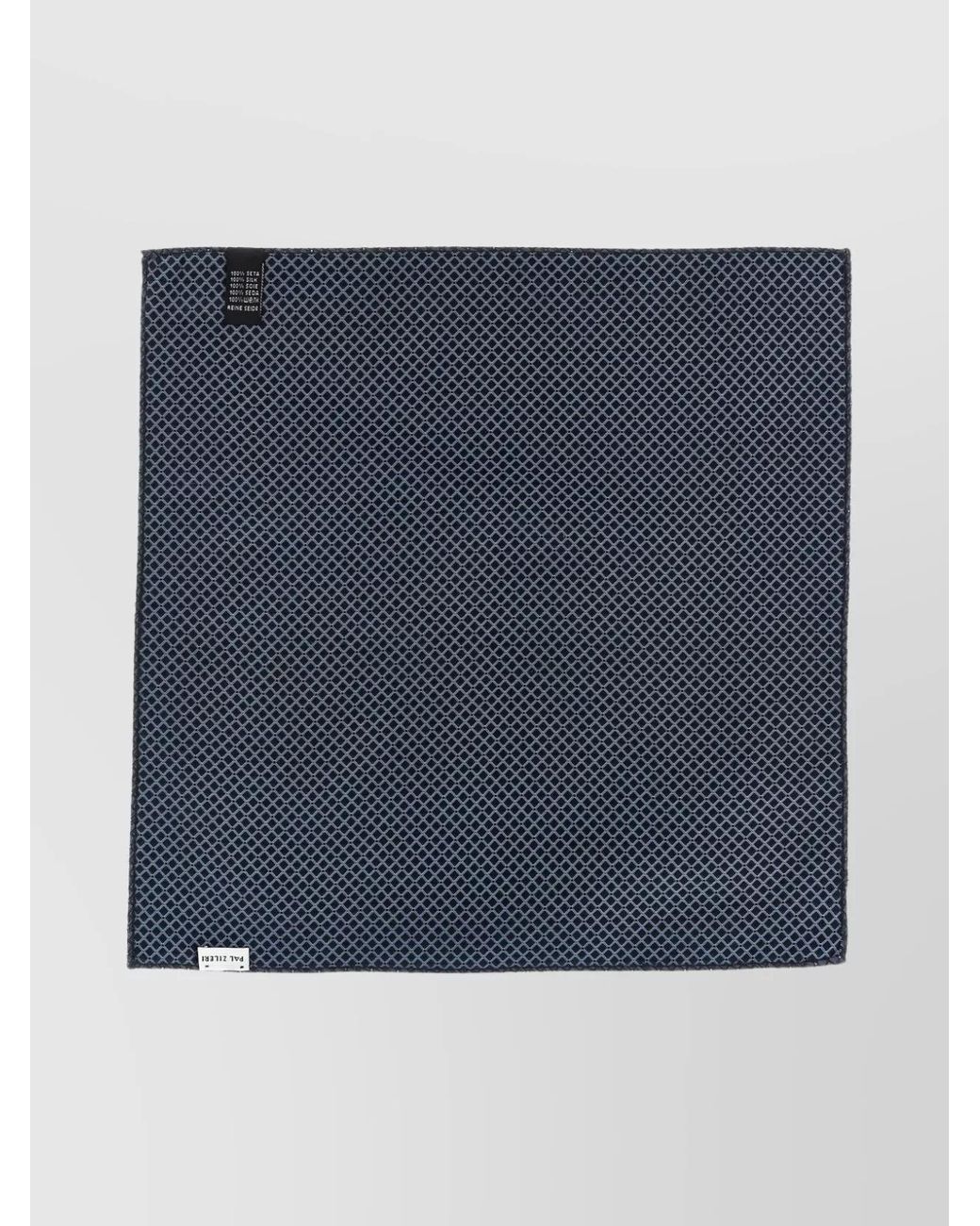 Pal Zileri Blue Geometric Design Square Pocket Clutch for men